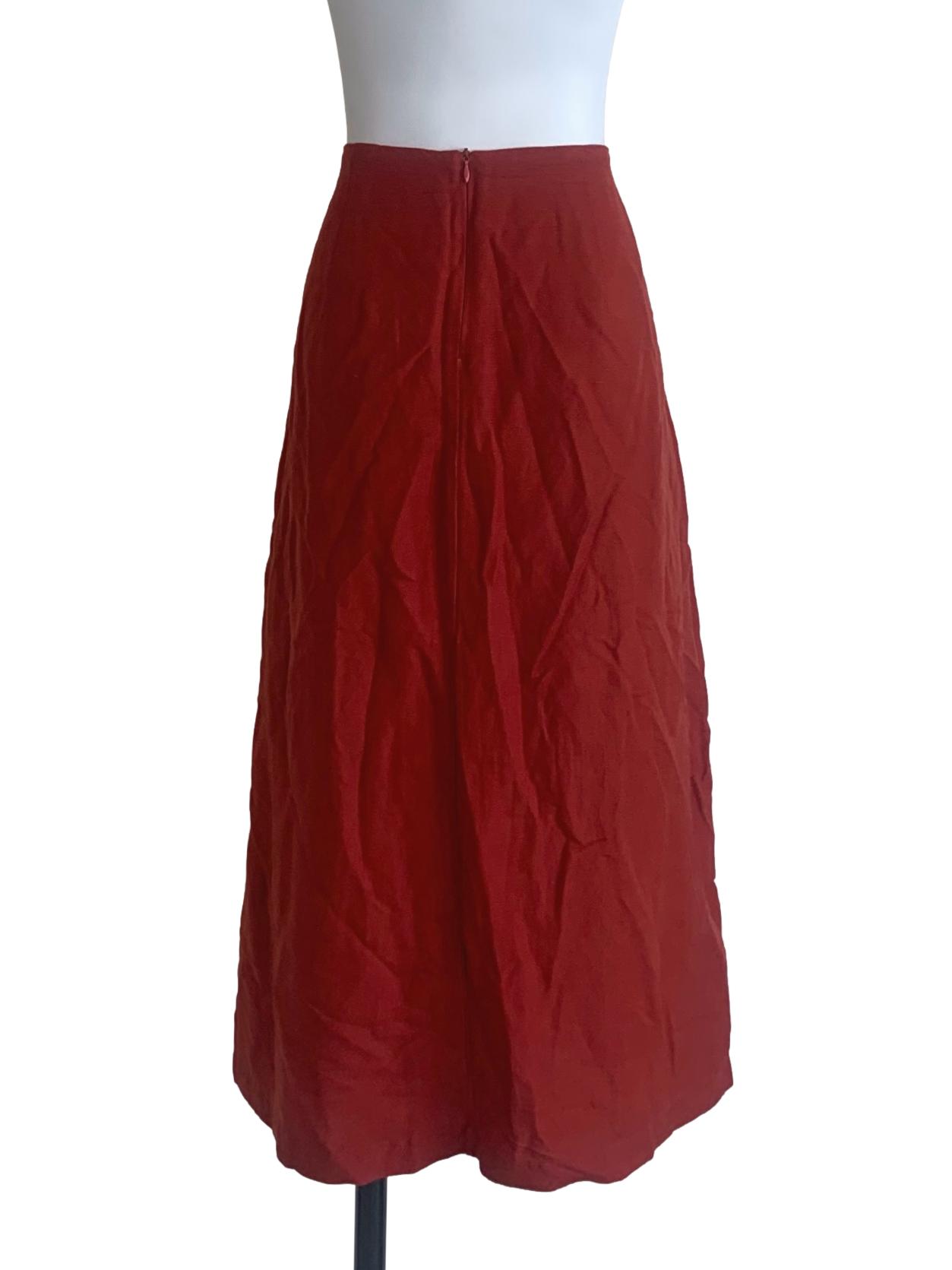 Amber Orange A-Line Skirt