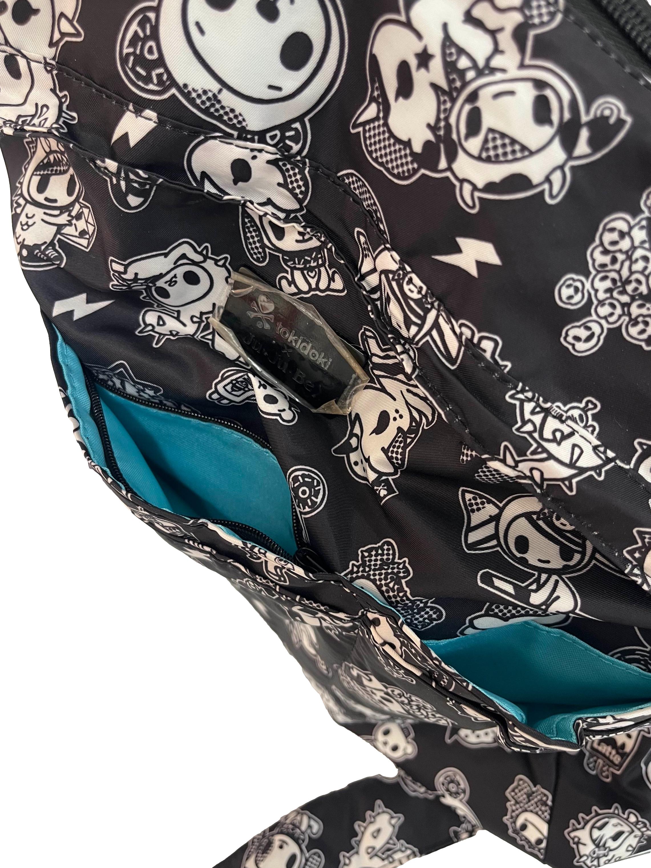 Black And White Print Large Tote Bag