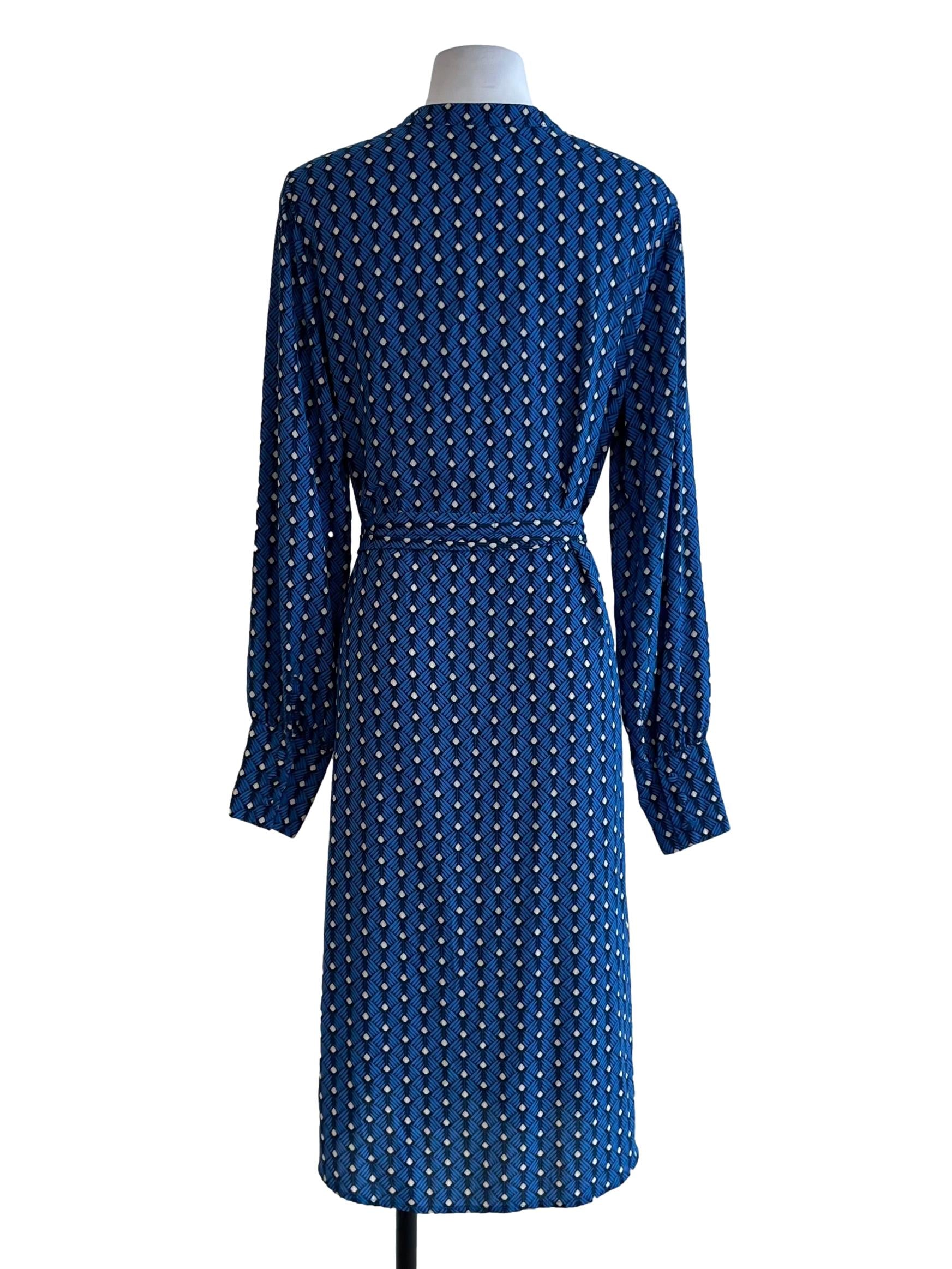 Blue Abstract Empire Dress