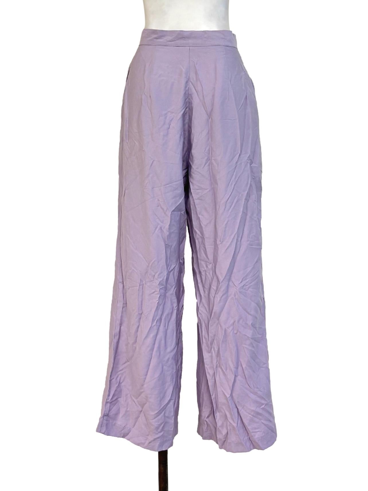 Lilac Wide Relaxed Pants