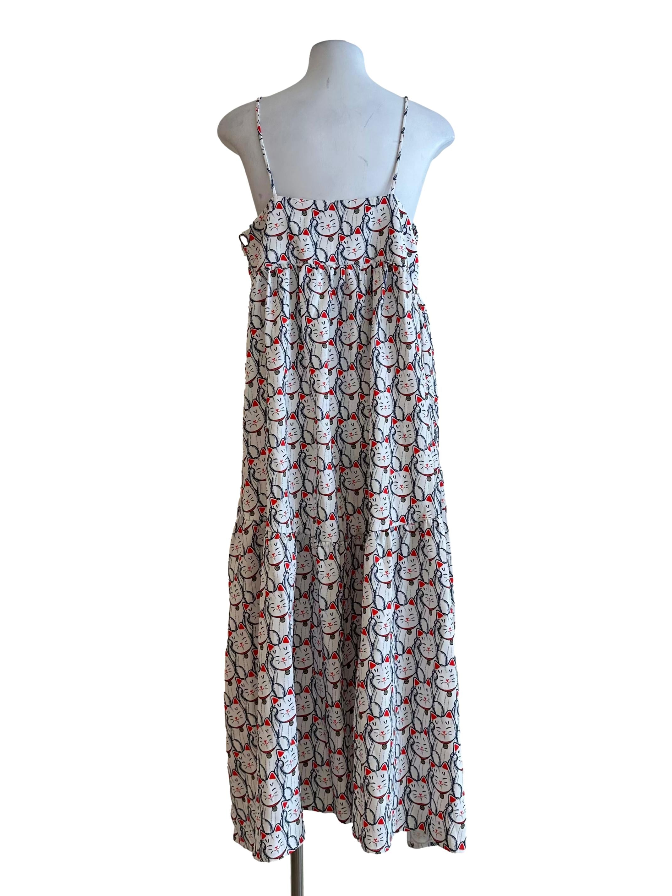 White Printed Maxi Dress