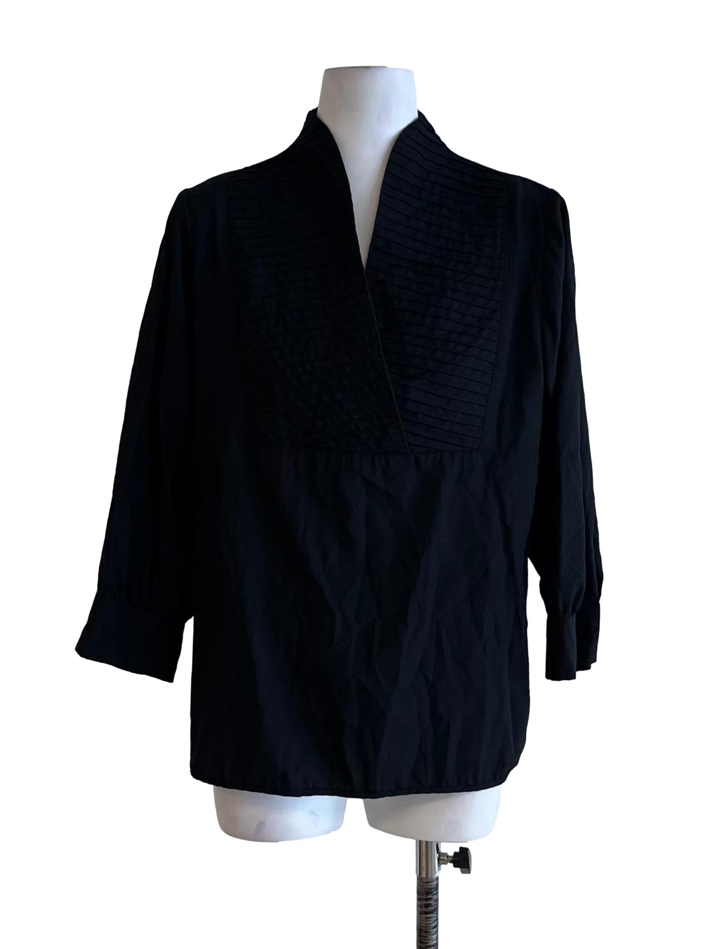 Black V-Neckline Blouse