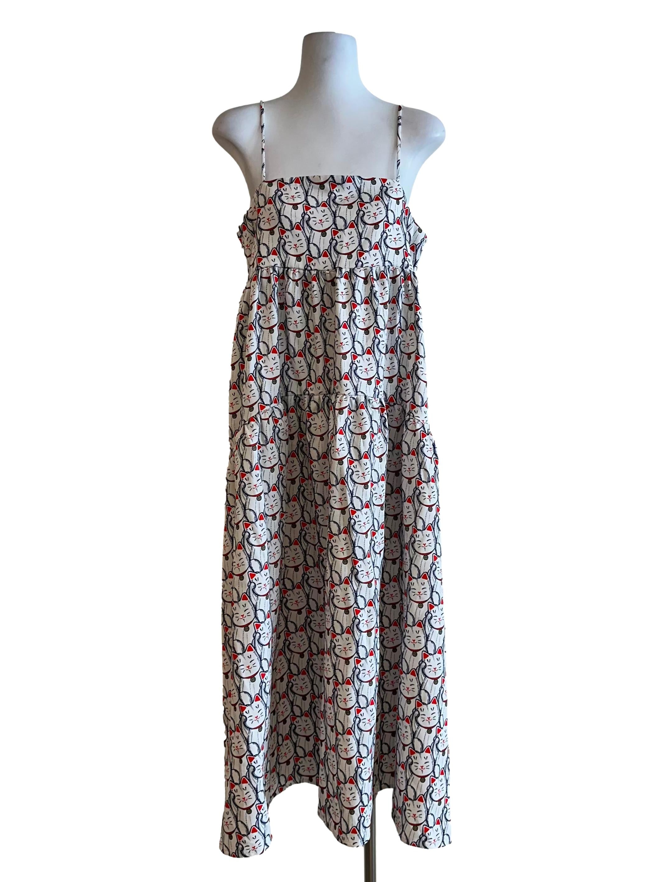 White Printed Maxi Dress