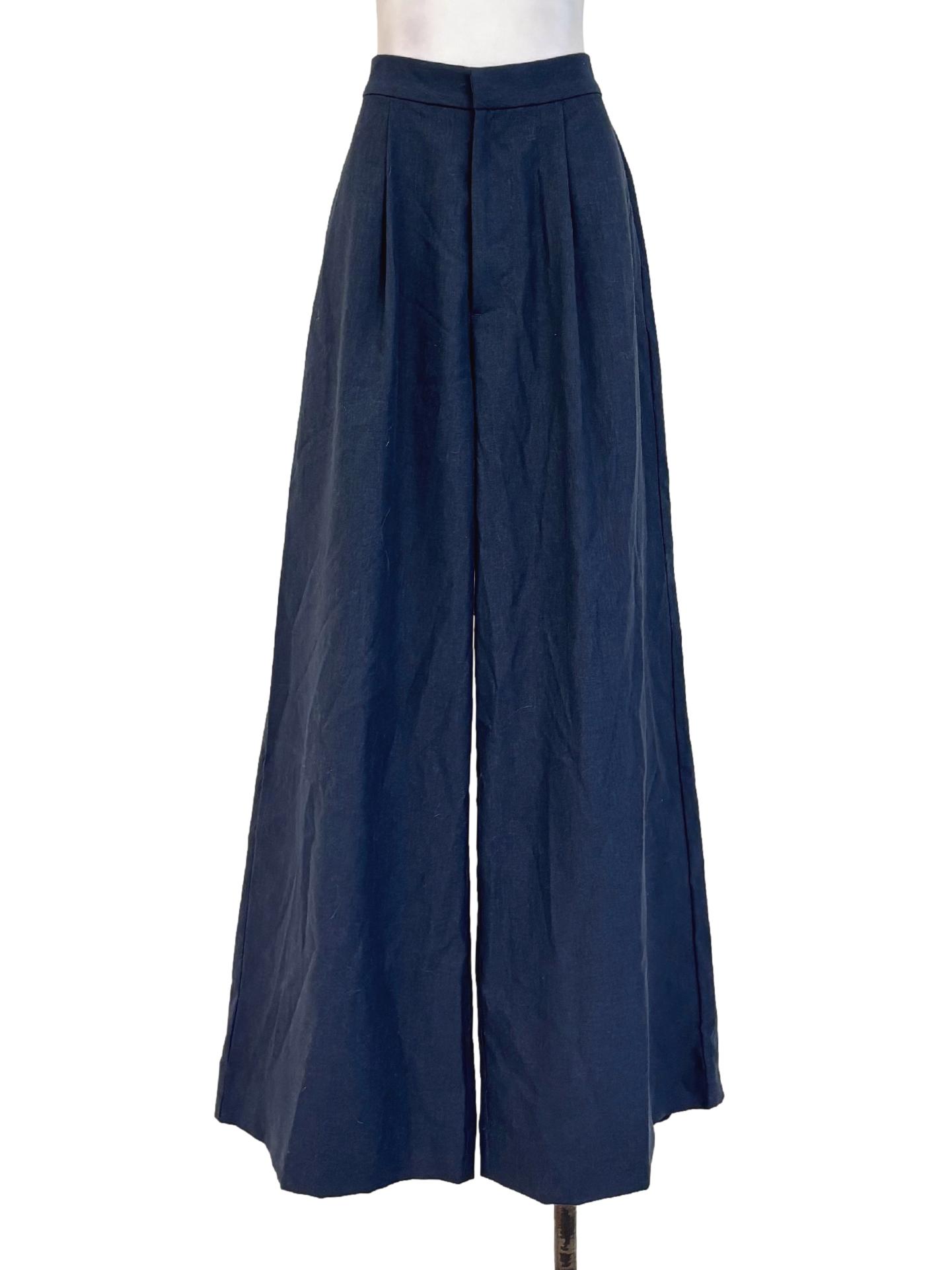 Lapis Blue Wide Leg Pants
