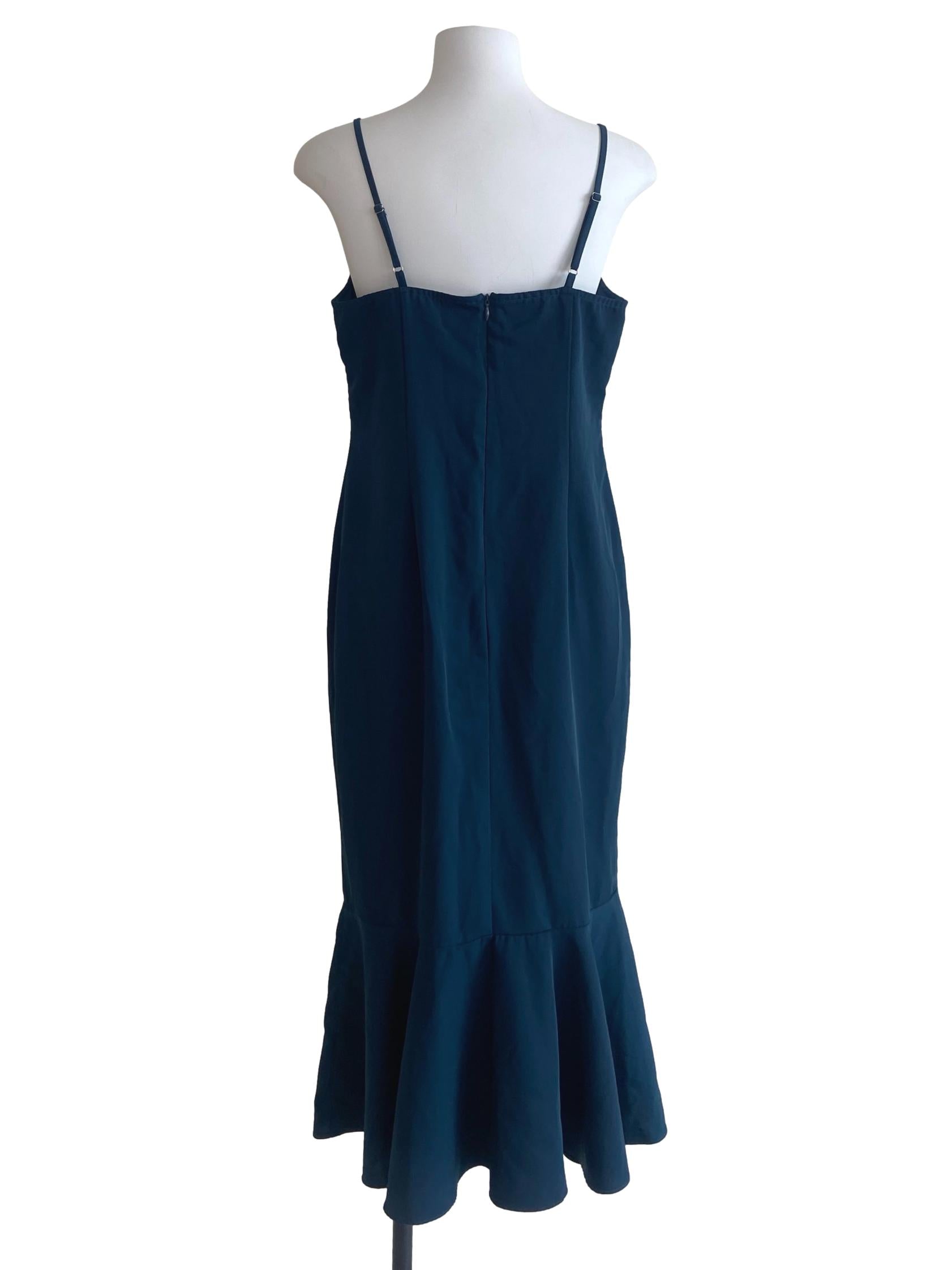 Aegean Blue Herringbone Mermaid Dress
