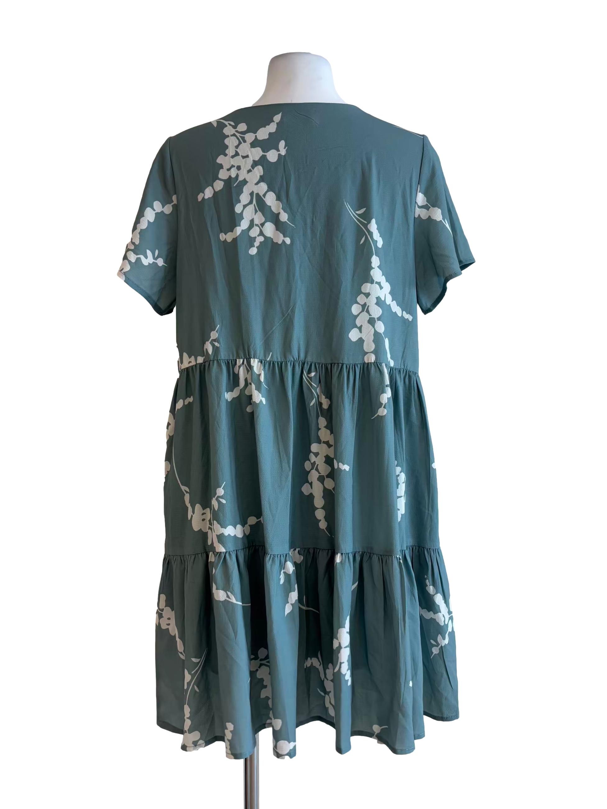 Pine Green Tier Shift Dress