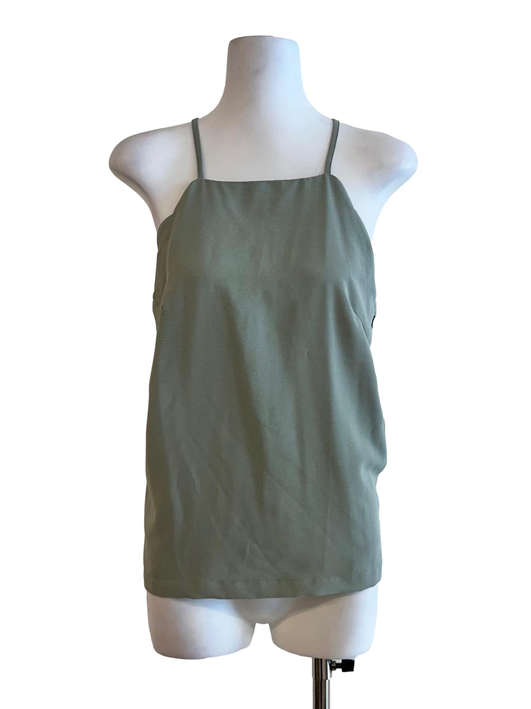 Crocodile Green Halter Strap Top
