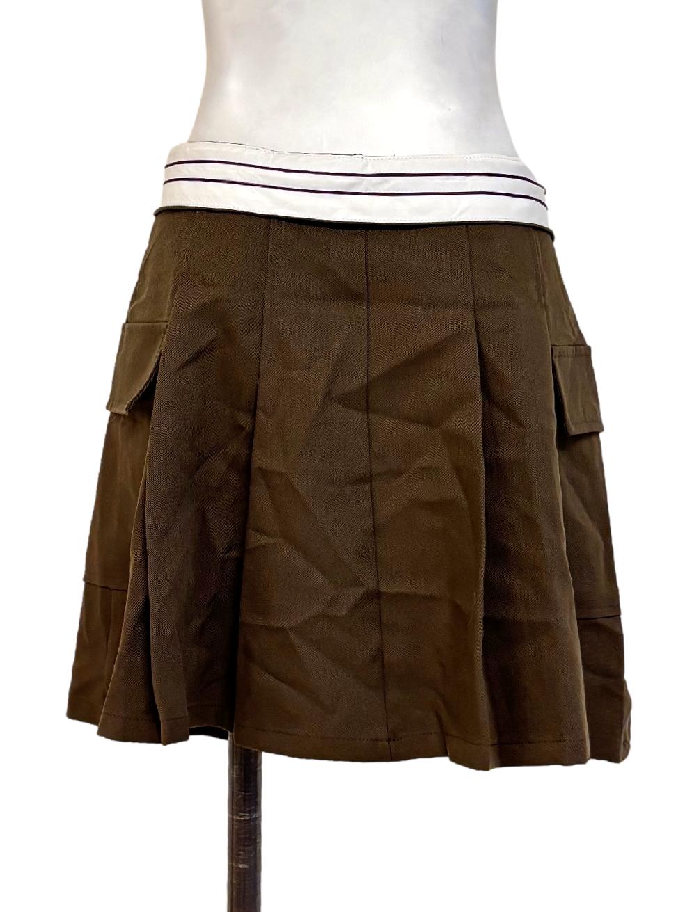 Dark Taupe Mini Skirt YHF