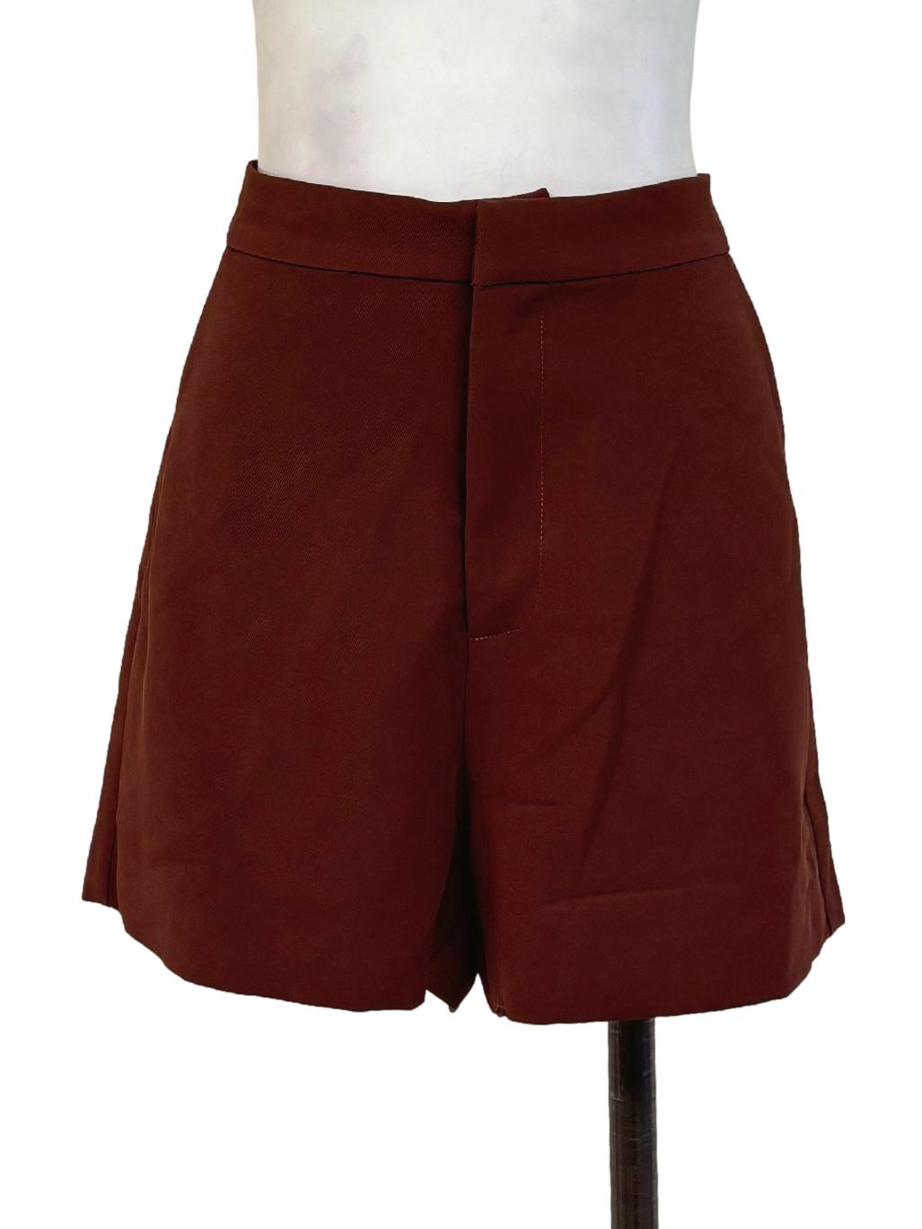 Auburn Brown Relaxed Shorts