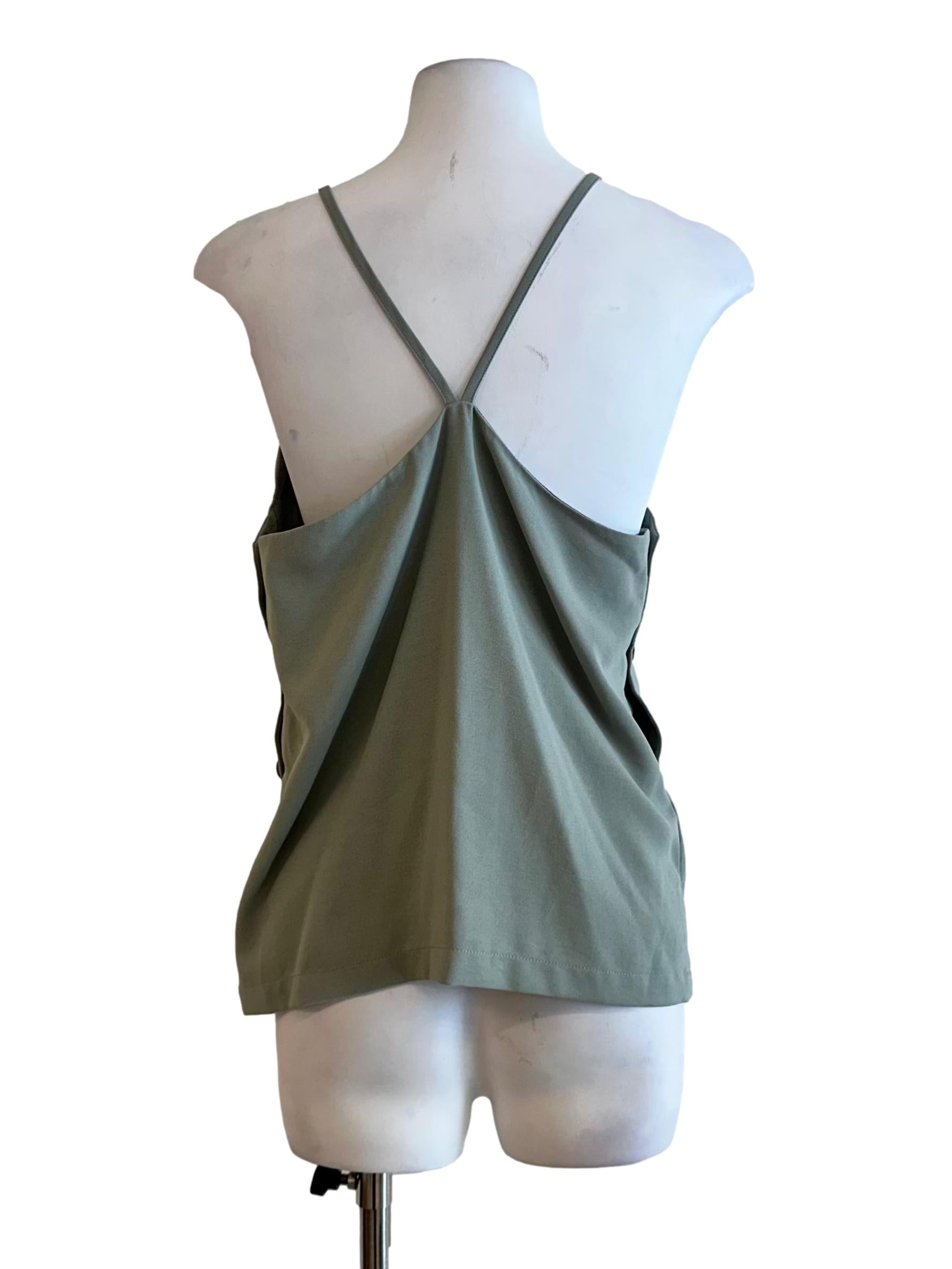 Crocodile Green Halter Strap Top