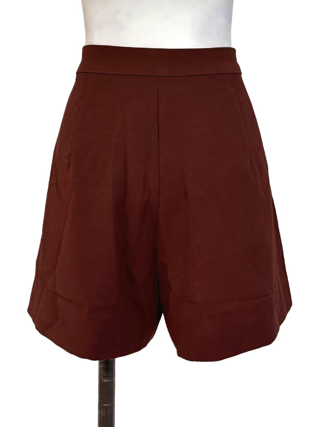 Auburn Brown Relaxed Shorts