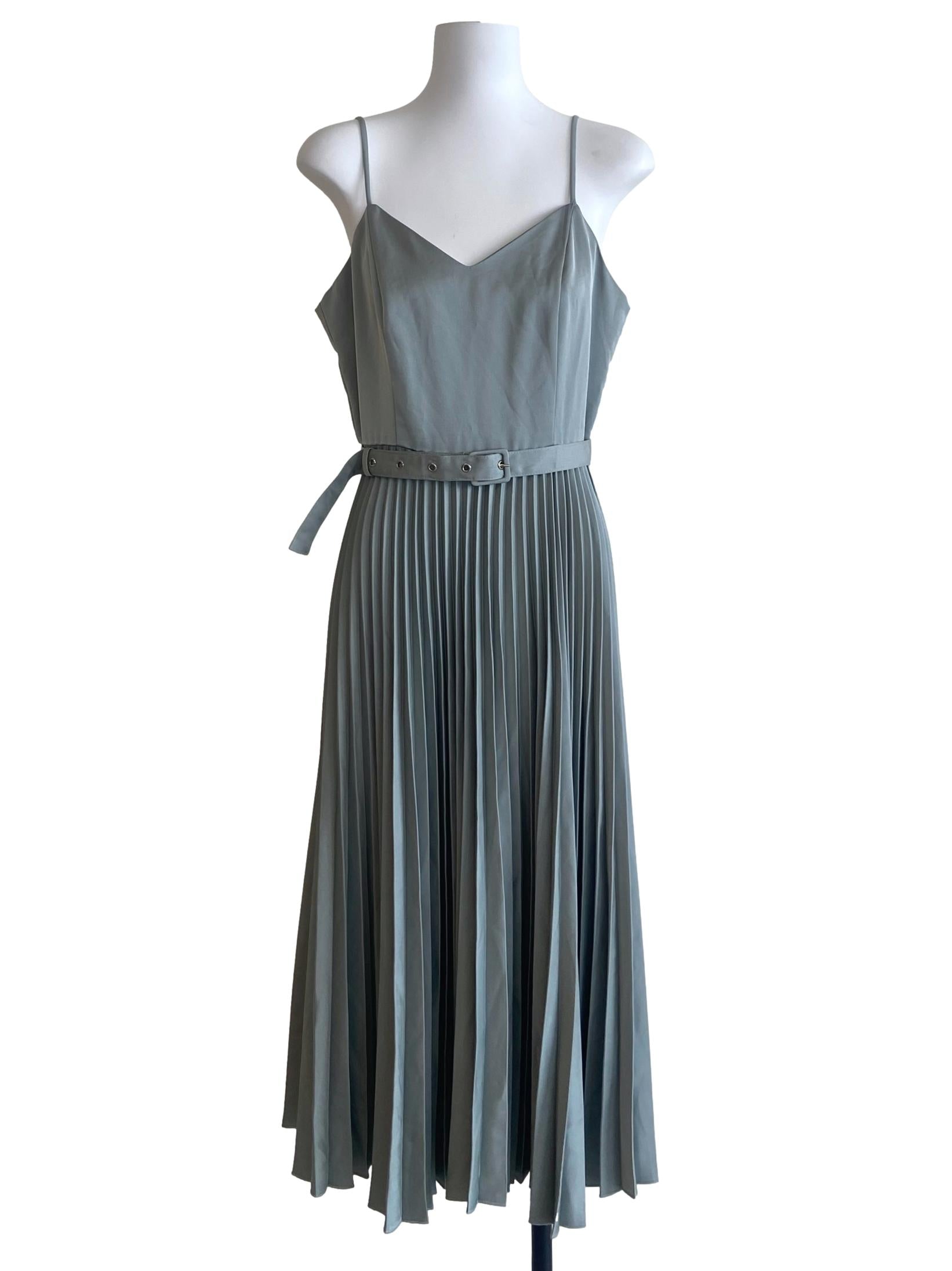 Mint Green Accordion Apron Dress