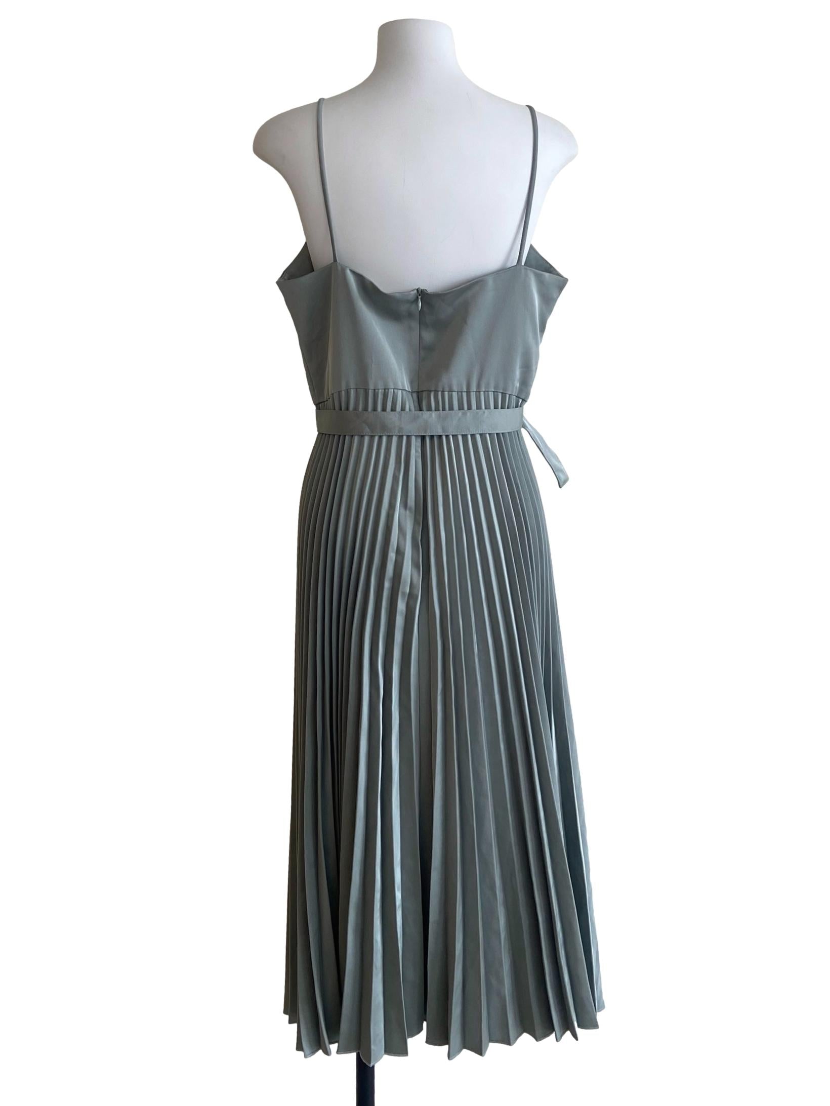 Mint Green Accordion Apron Dress