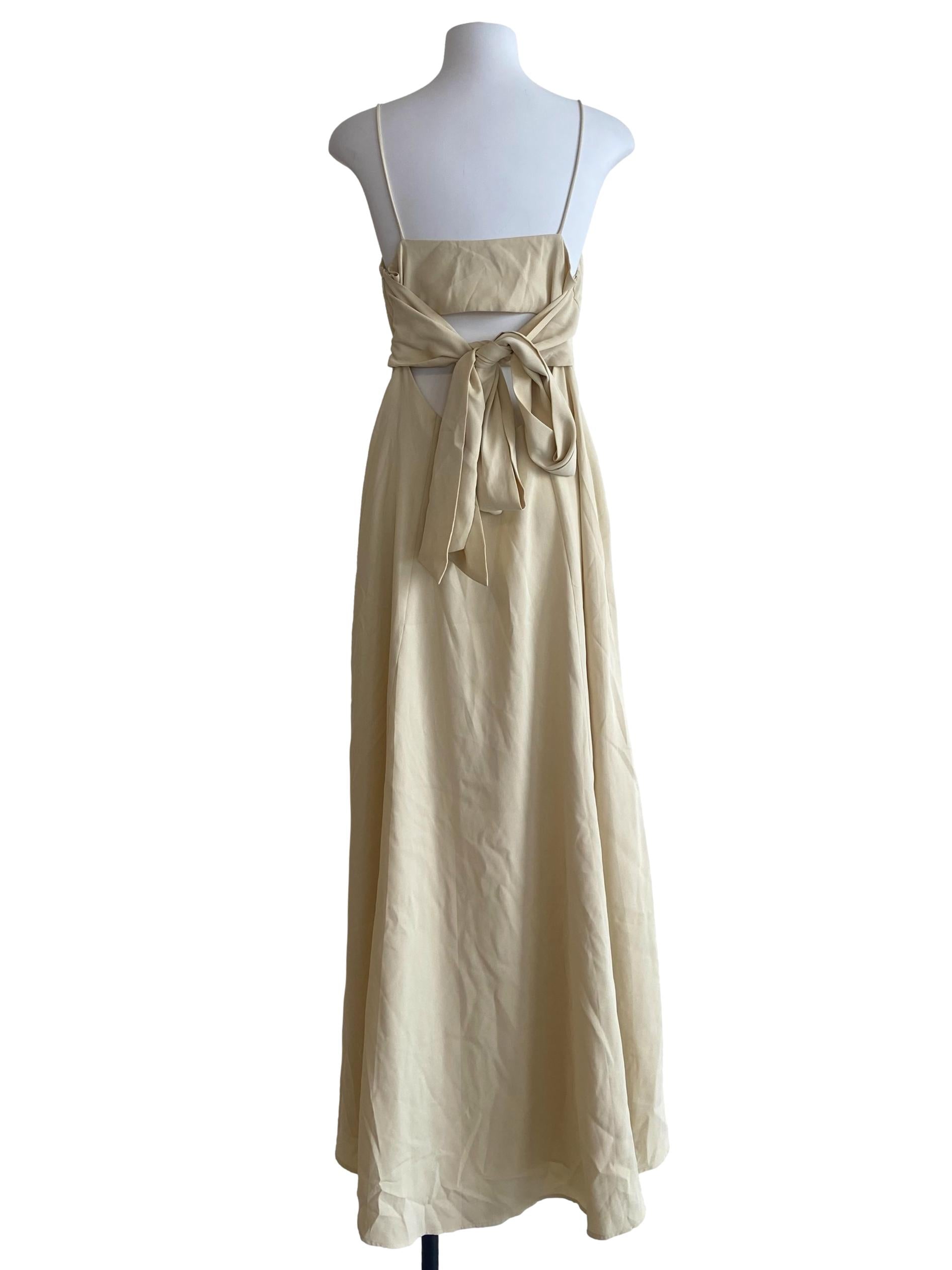 Banana  Yellow Spaghetti Strap Empire Dress