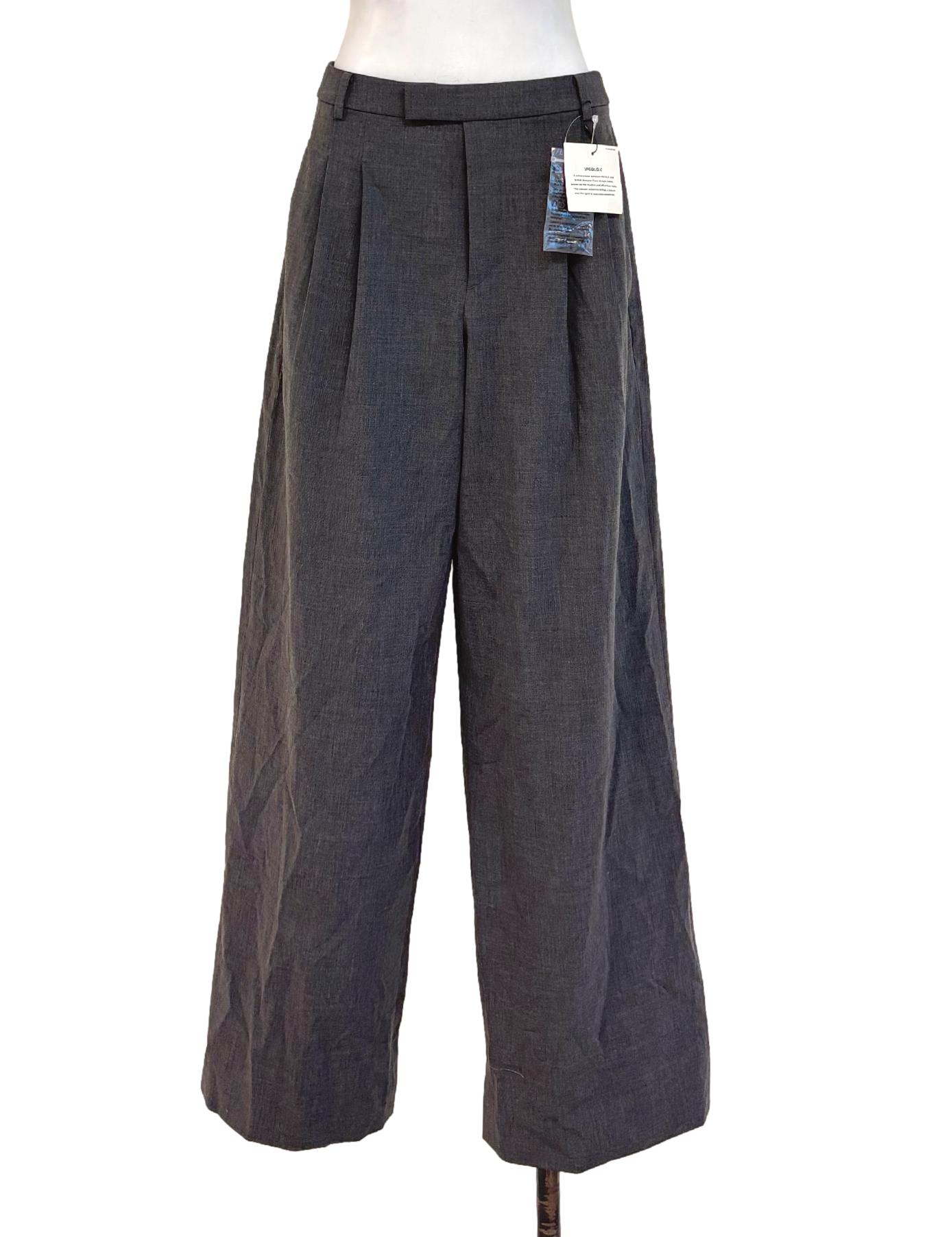 Charcoal Grey Straight Pants
