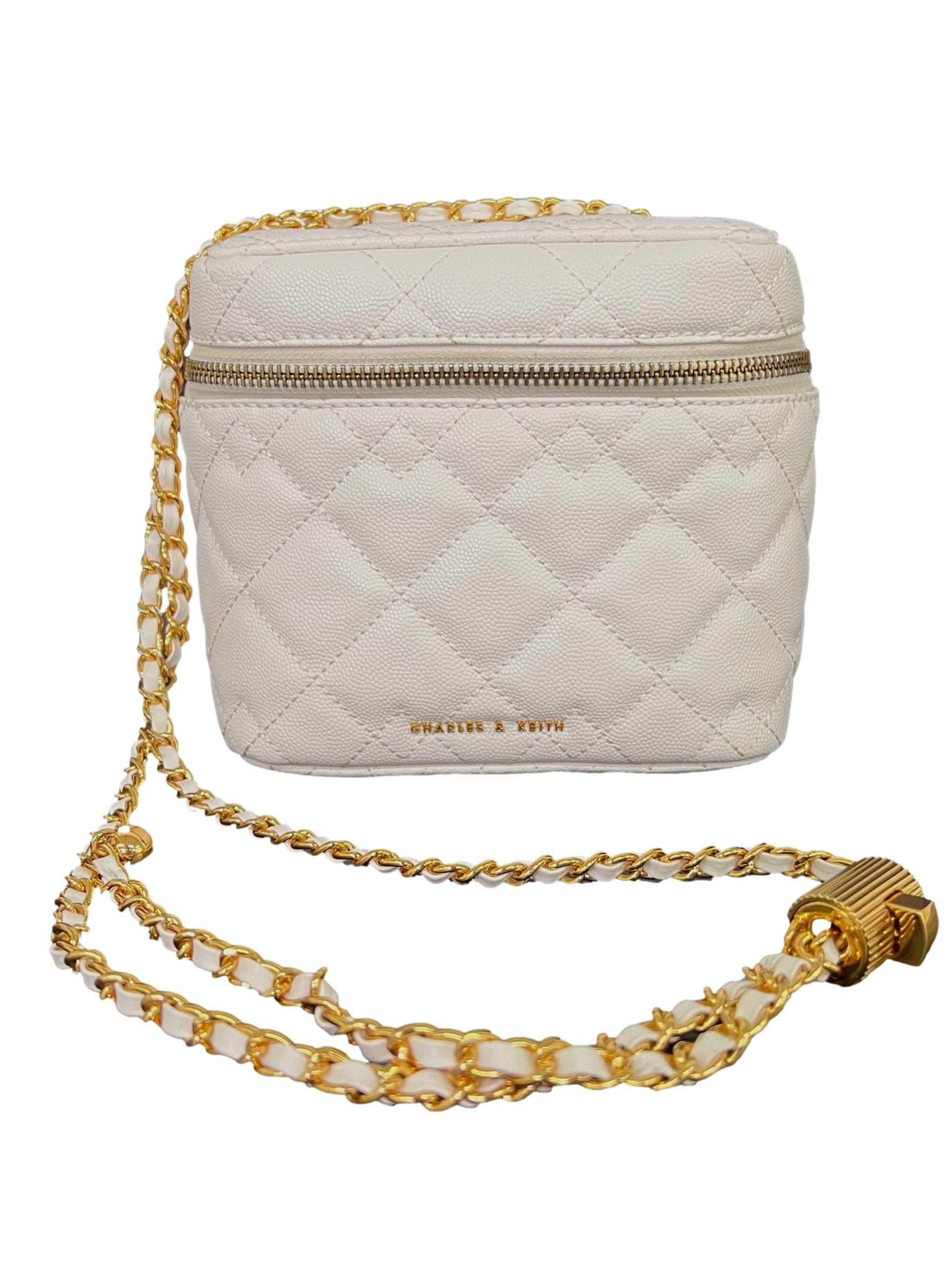 Cream Leather Nezu Crossbody Bag CSN