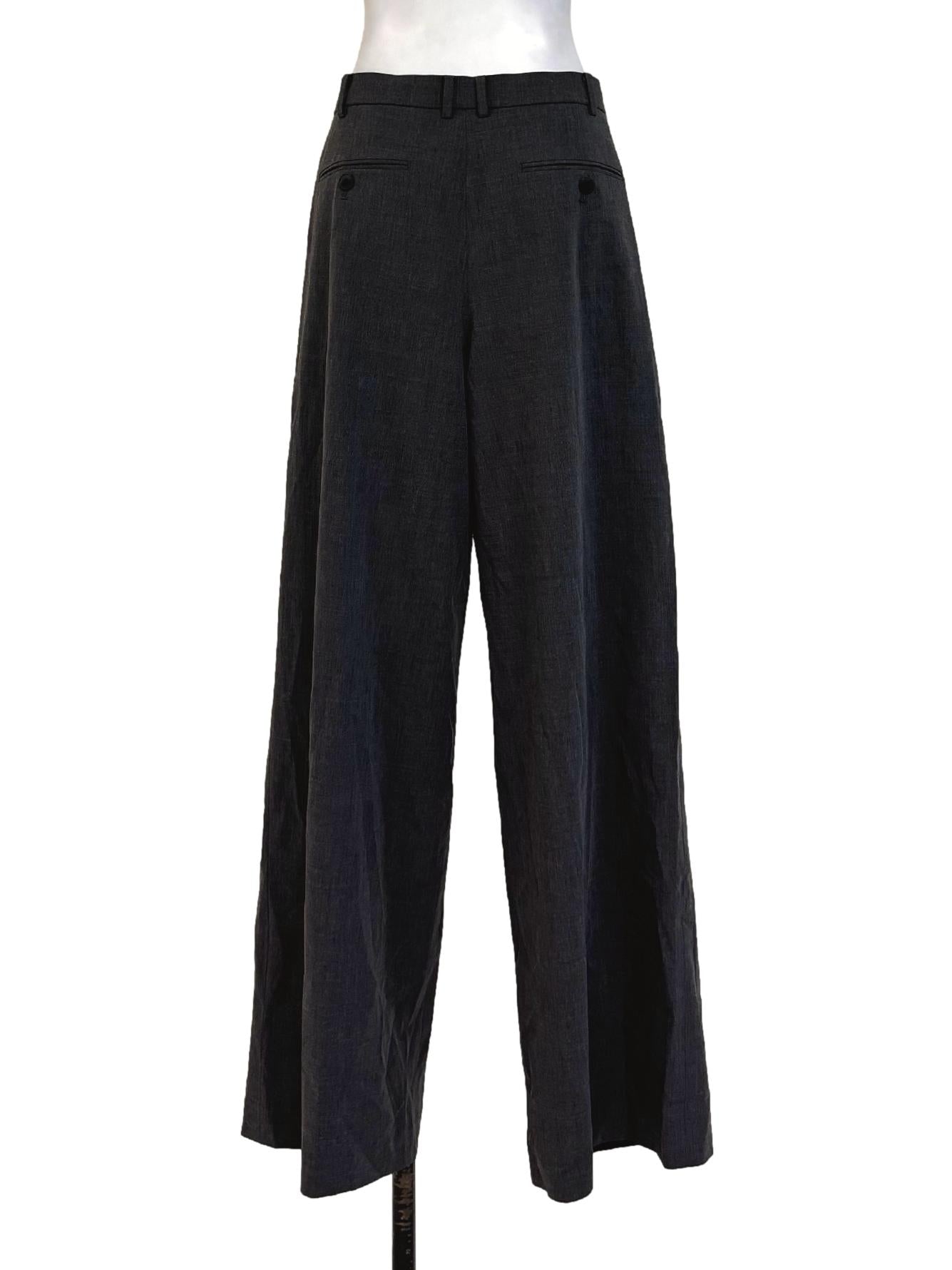 Charcoal Grey Straight Pants
