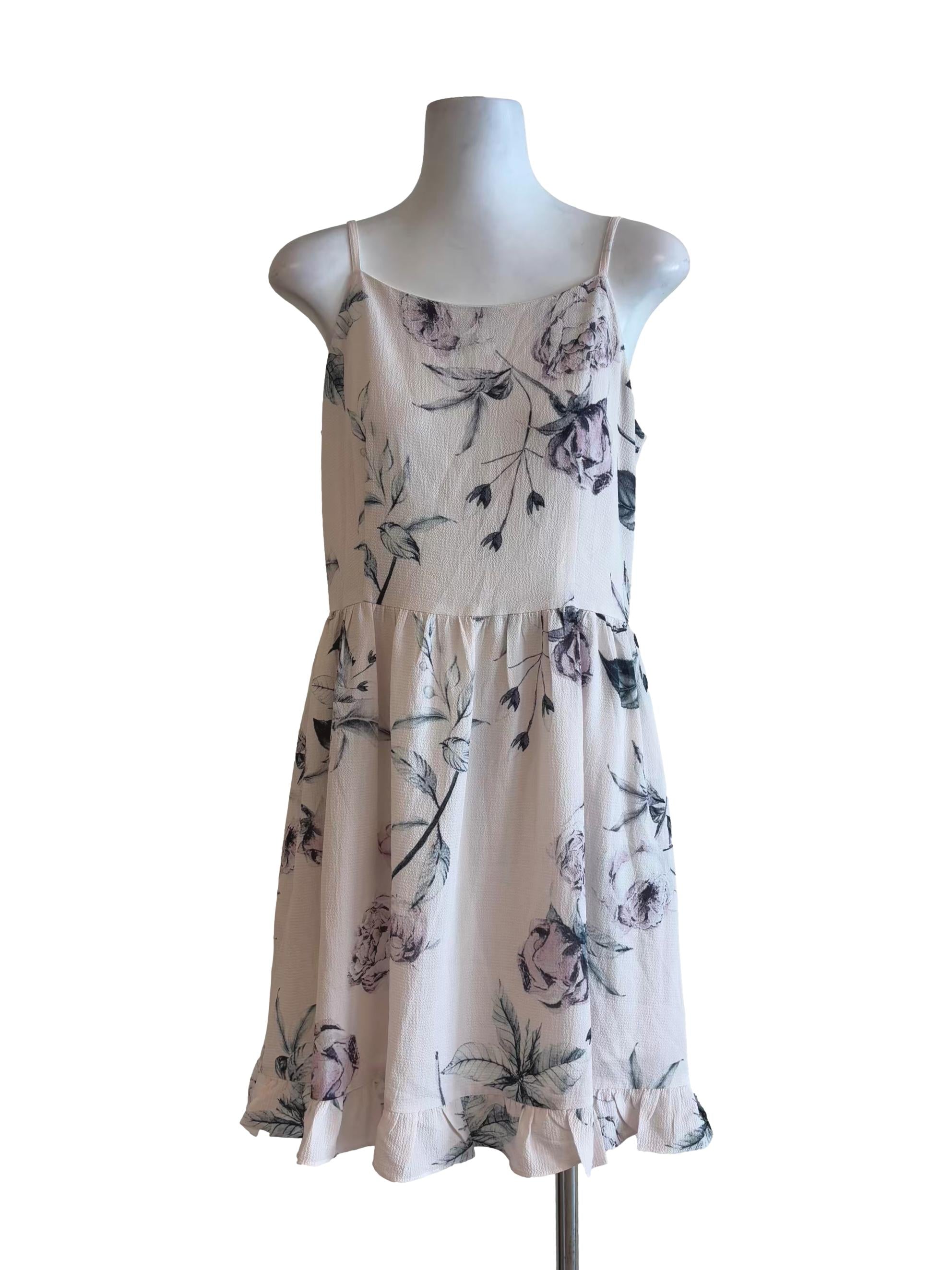 Pink Salt Floral A-Line Dress