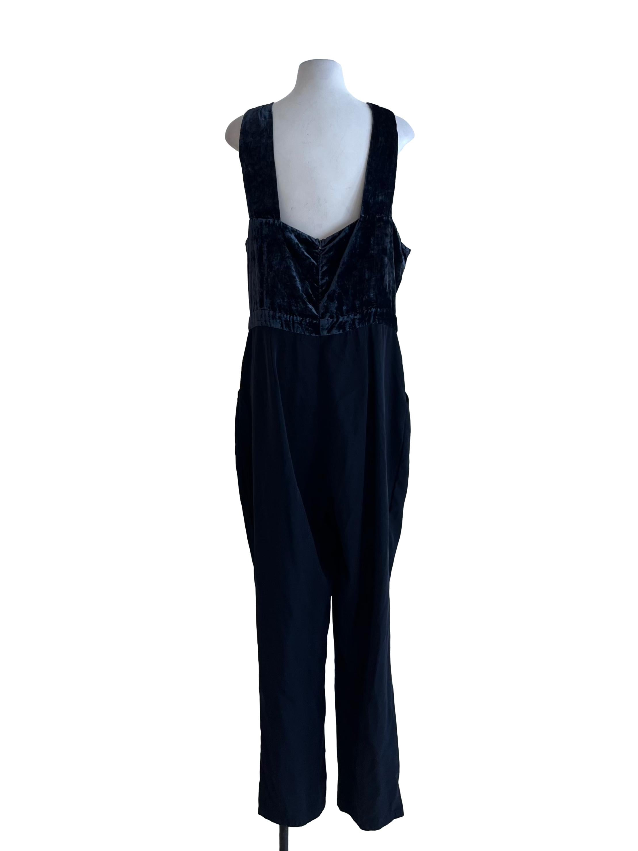 Navy Blue Plain Jumpsuit