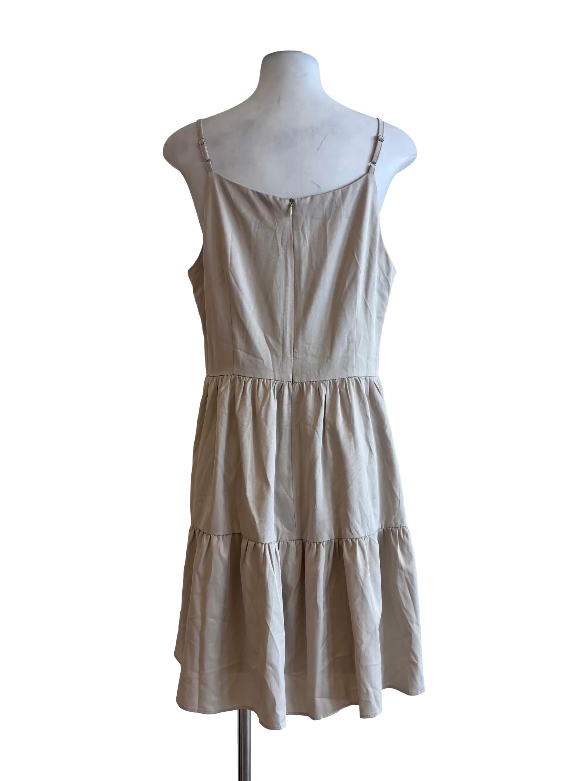 Merino White Camisole Tier Dress