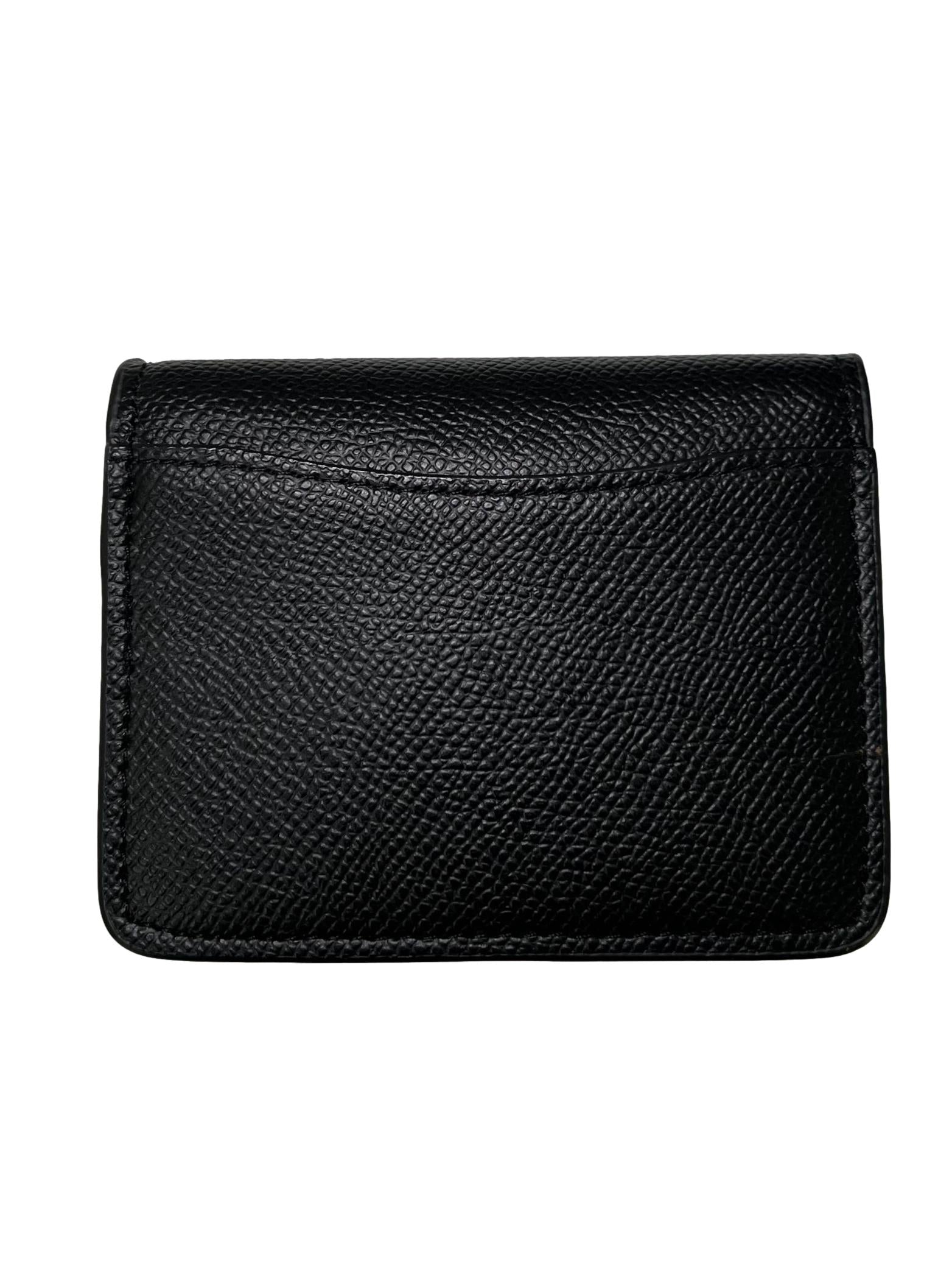 Black Leather Mini Wallet With Chain Small Wallet CSN