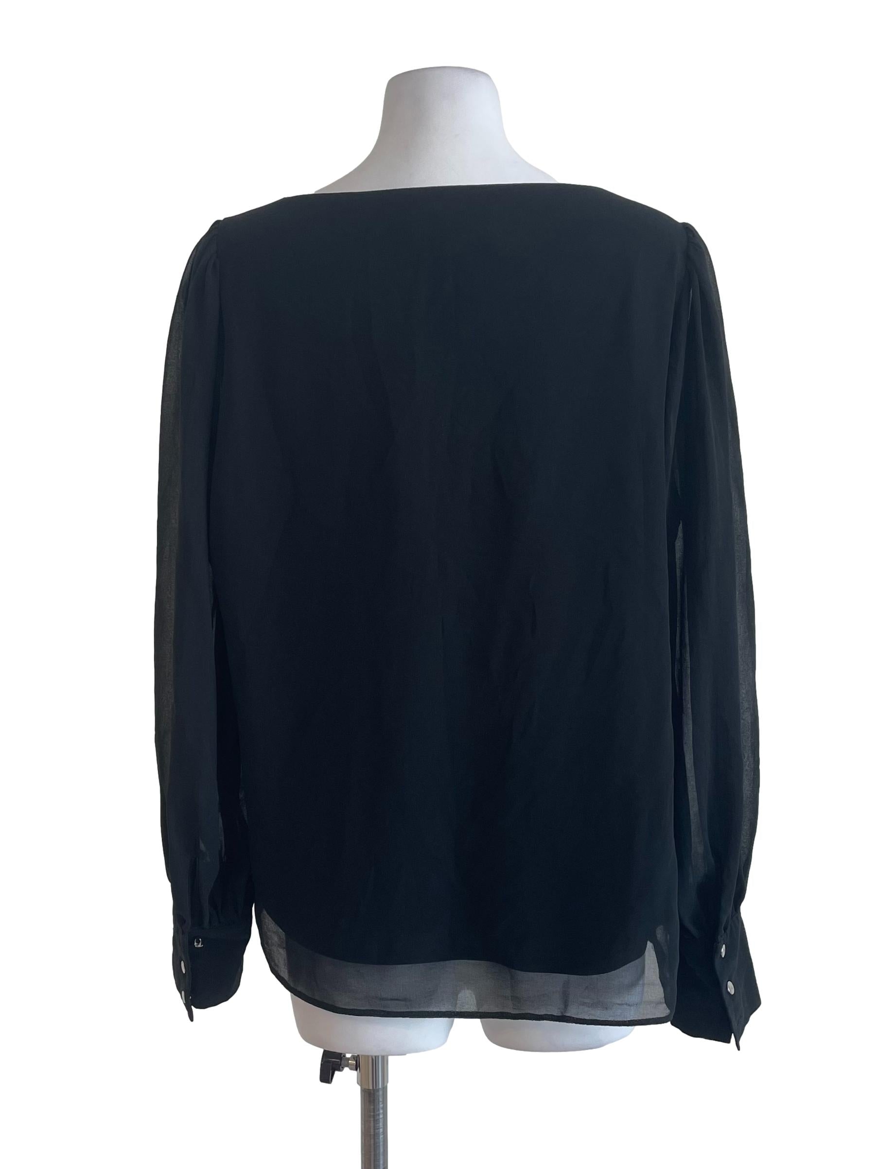 Black Chiffon Blouse