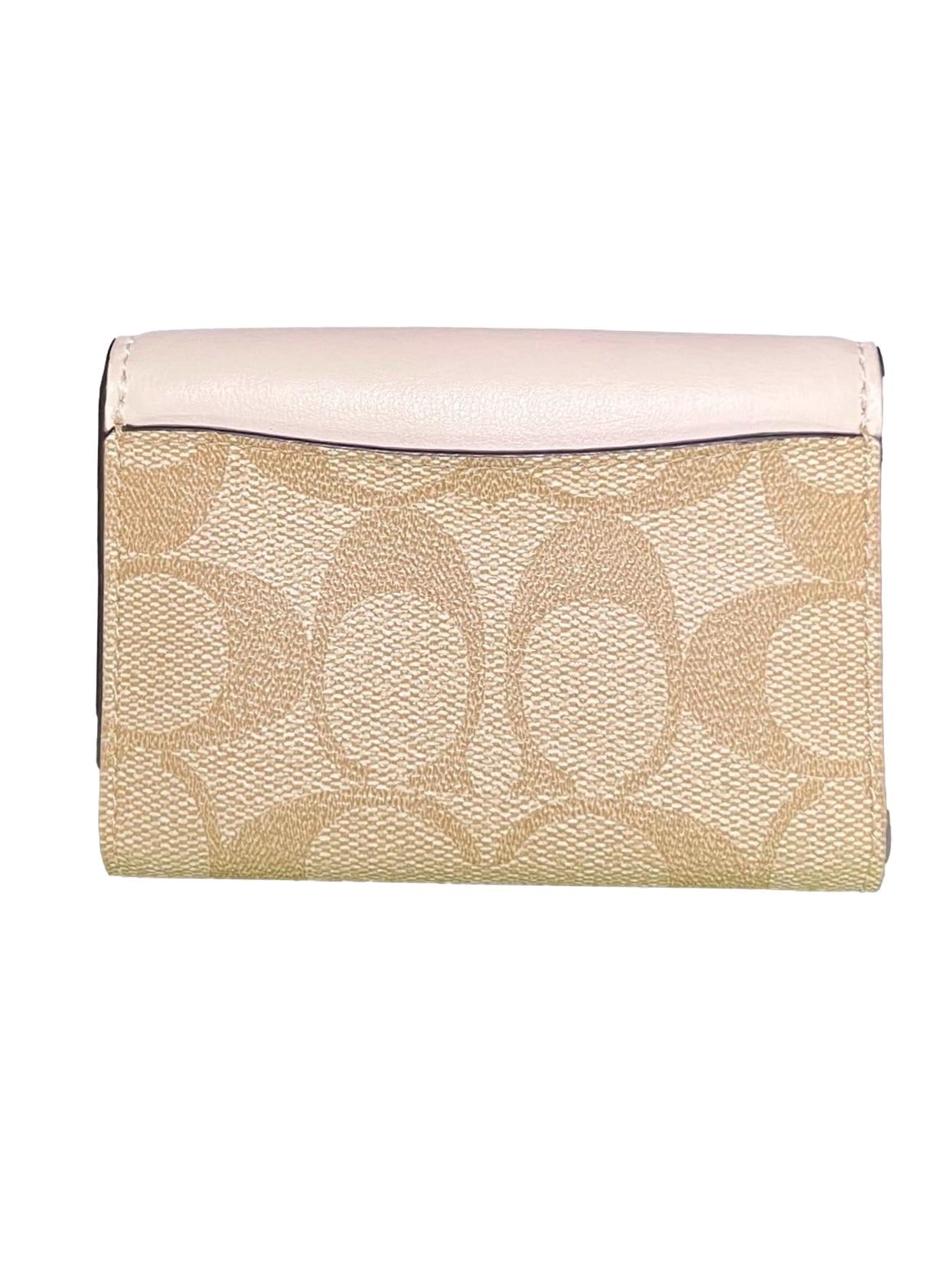 Cream Leather Mini Envelope  Small Wallet CSN