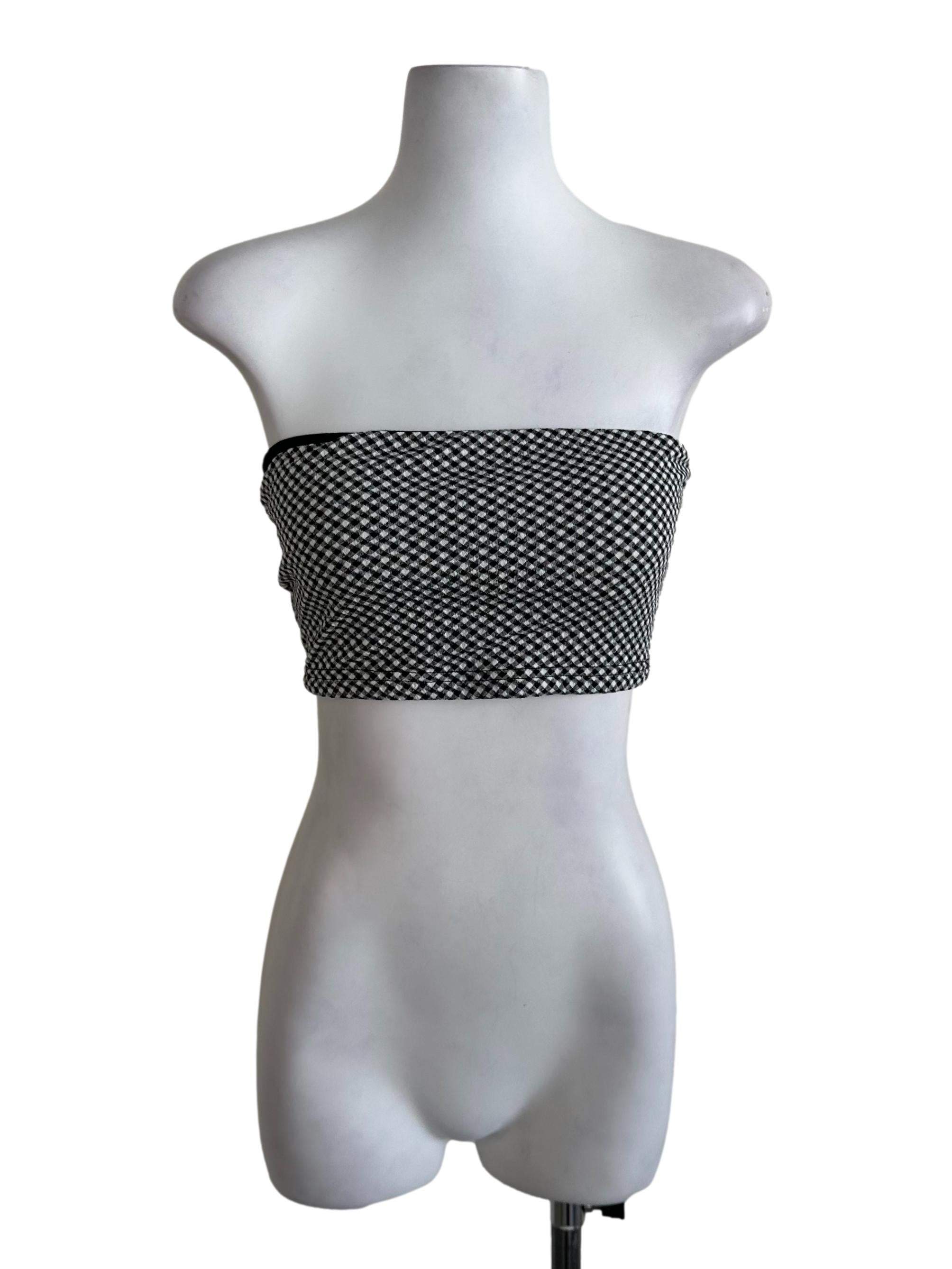 Black Pattern Tube Top