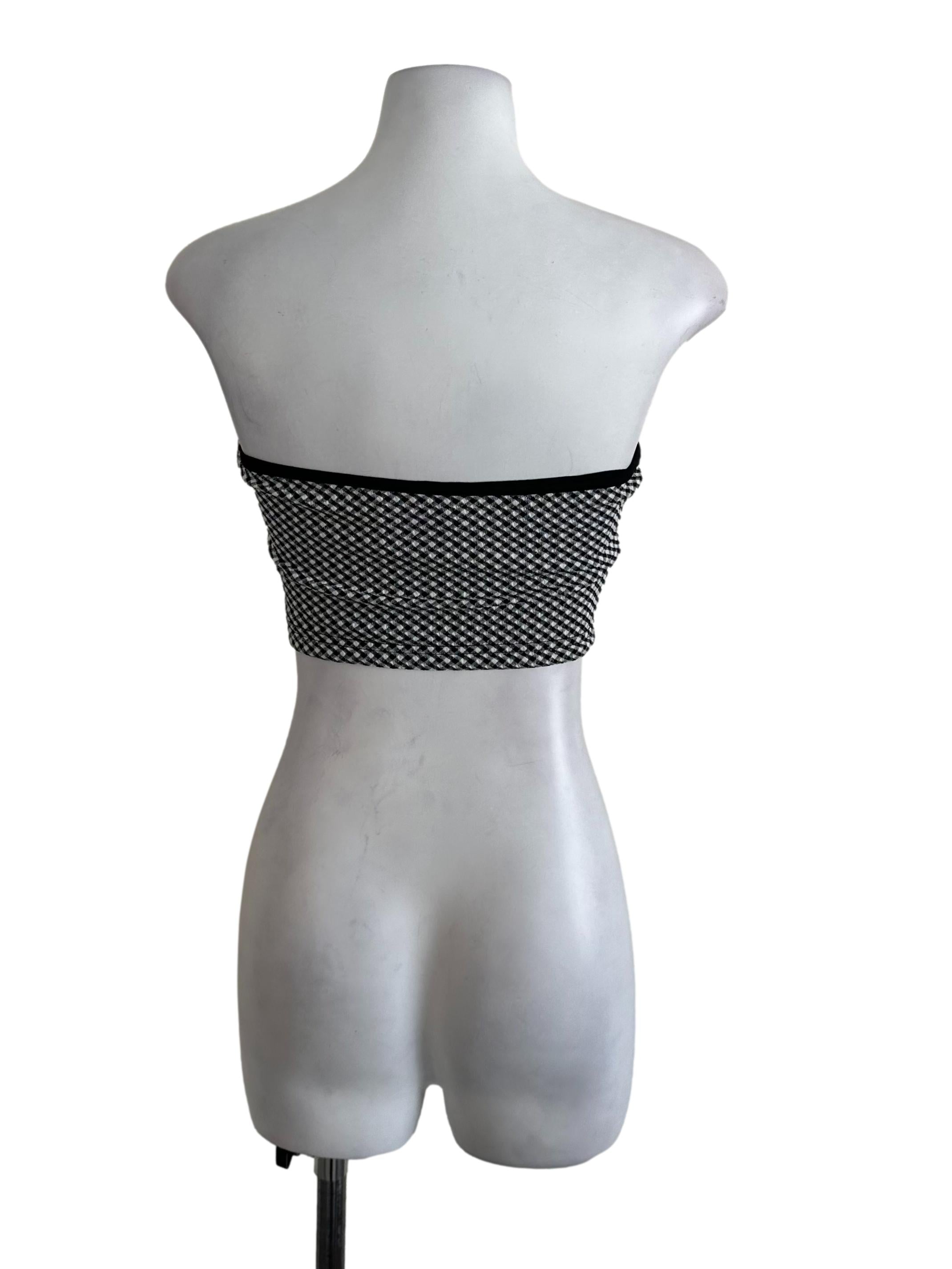 Black Pattern Tube Top