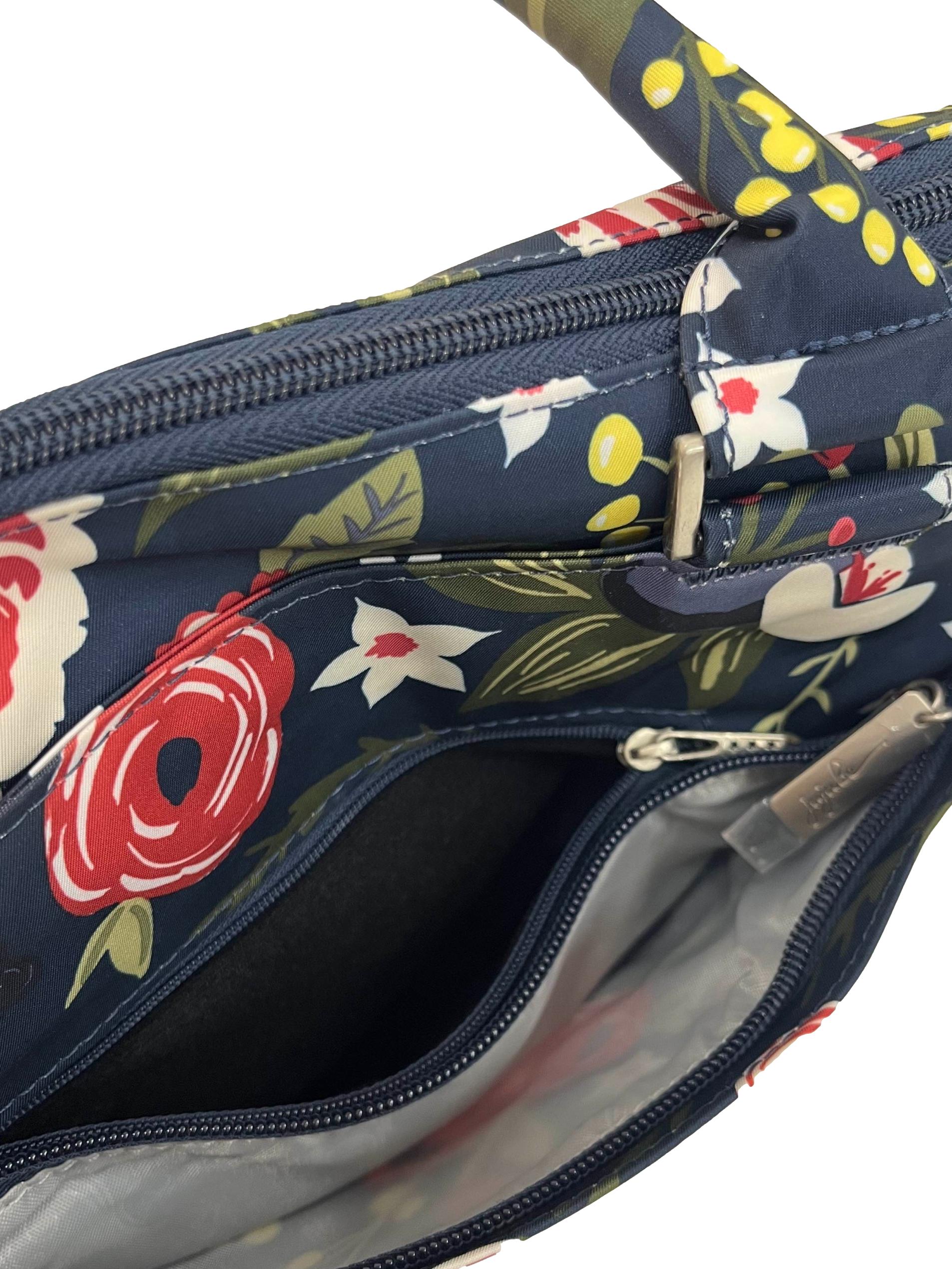 Blue Floral Small Tote Bag