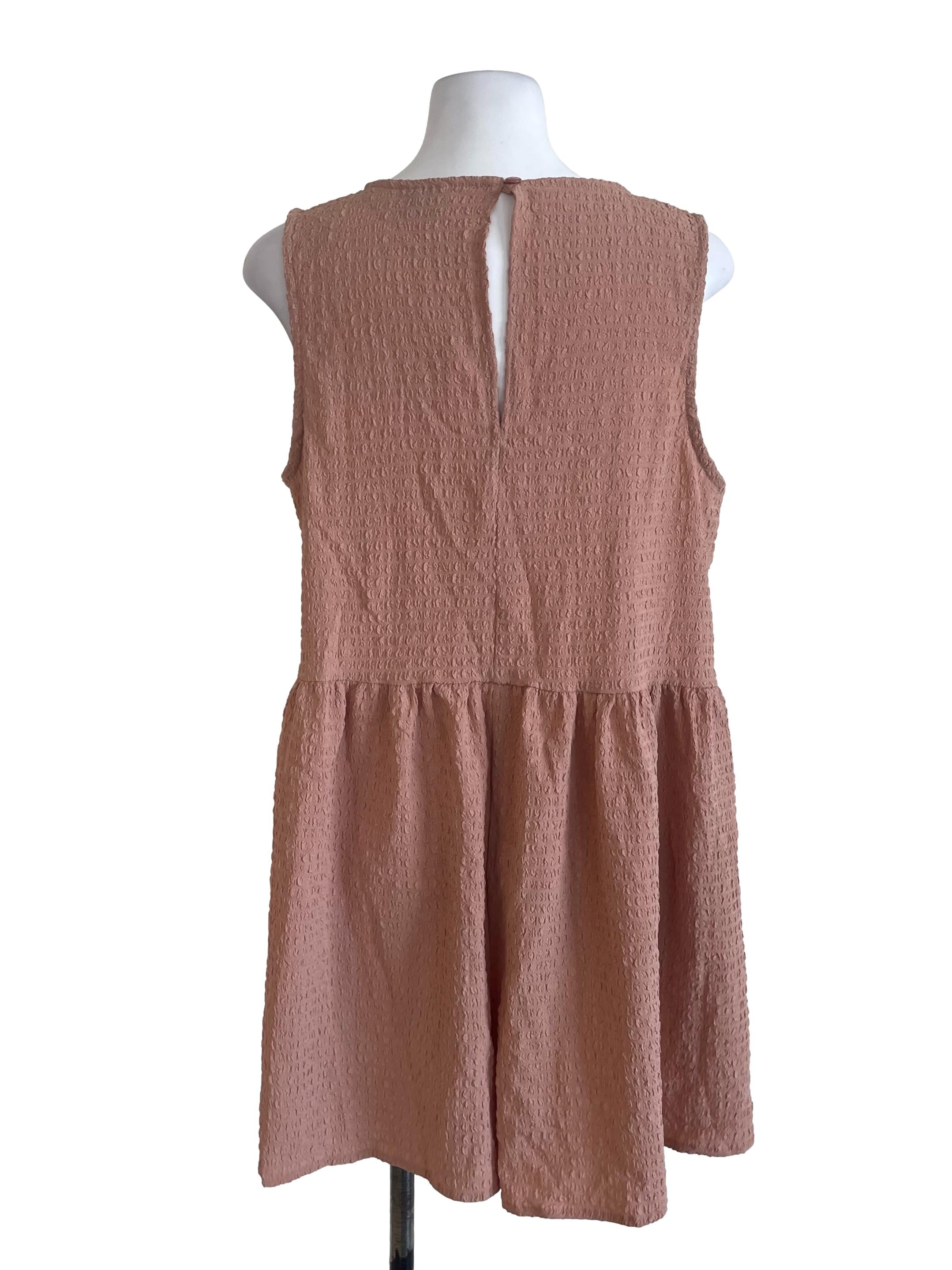Cantaloupe Orange Textured Baggy Rompers
