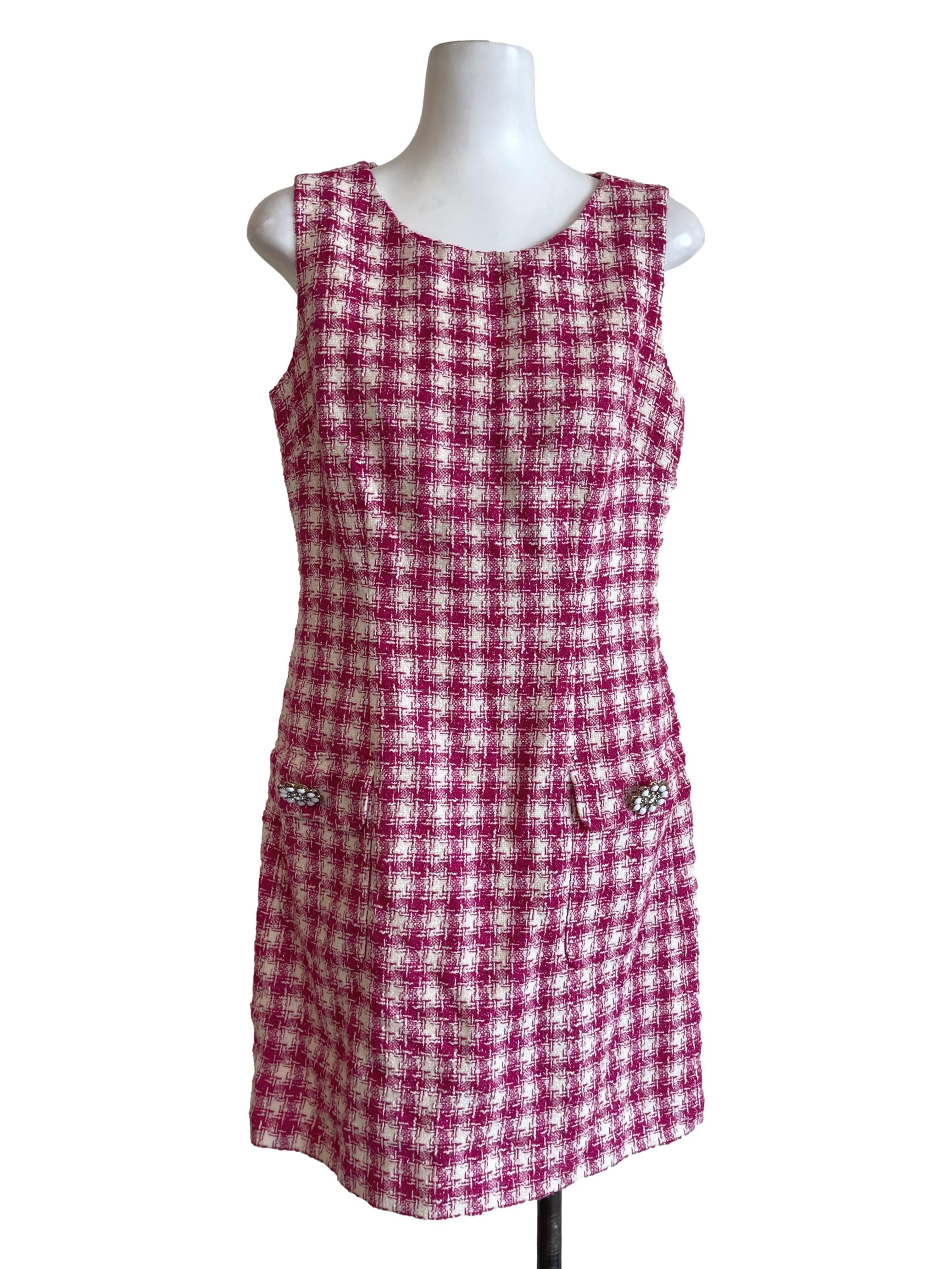 Magenta Plaid Dress
