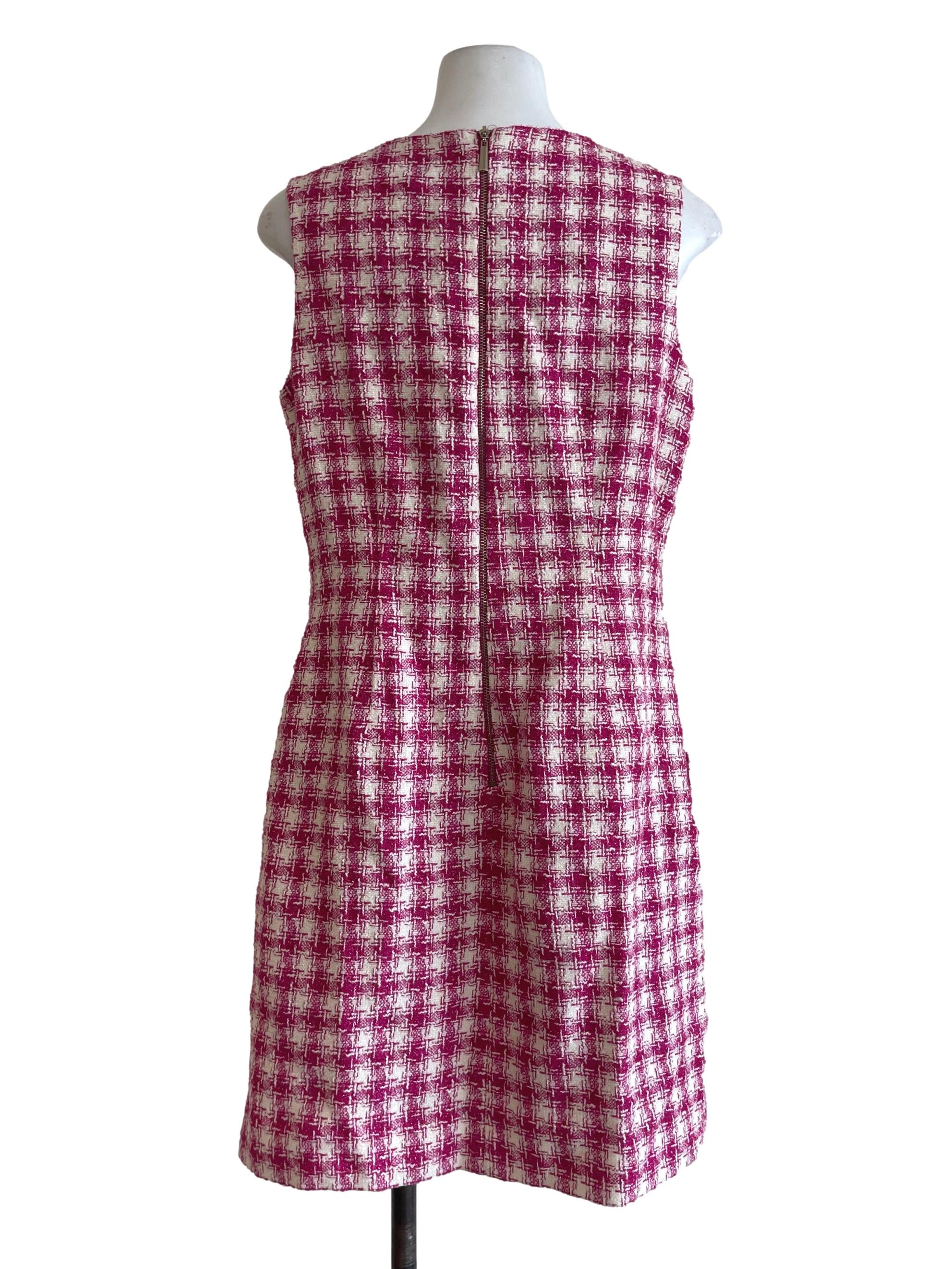 Magenta Plaid Dress