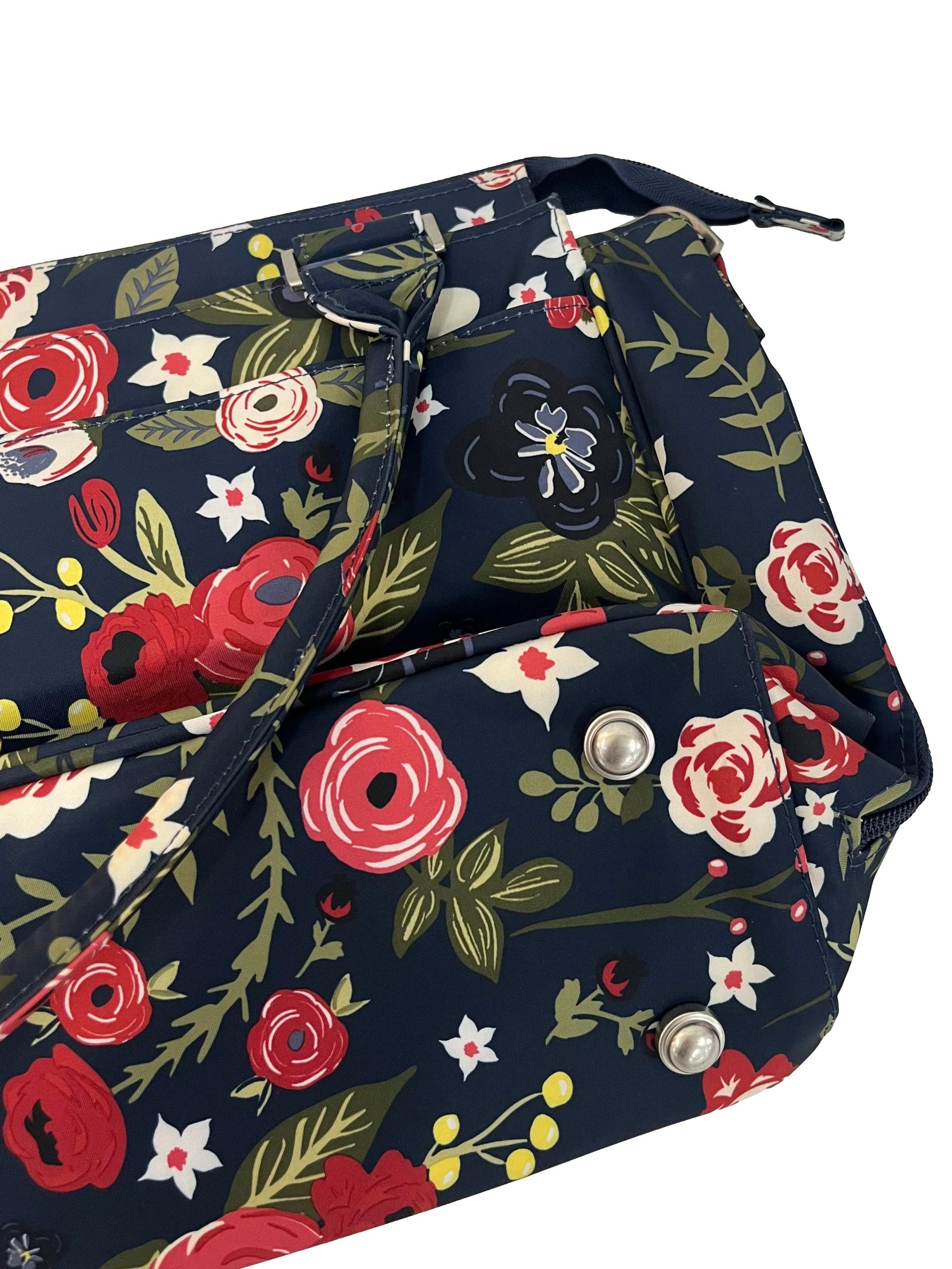 Blue Floral Small Tote Bag