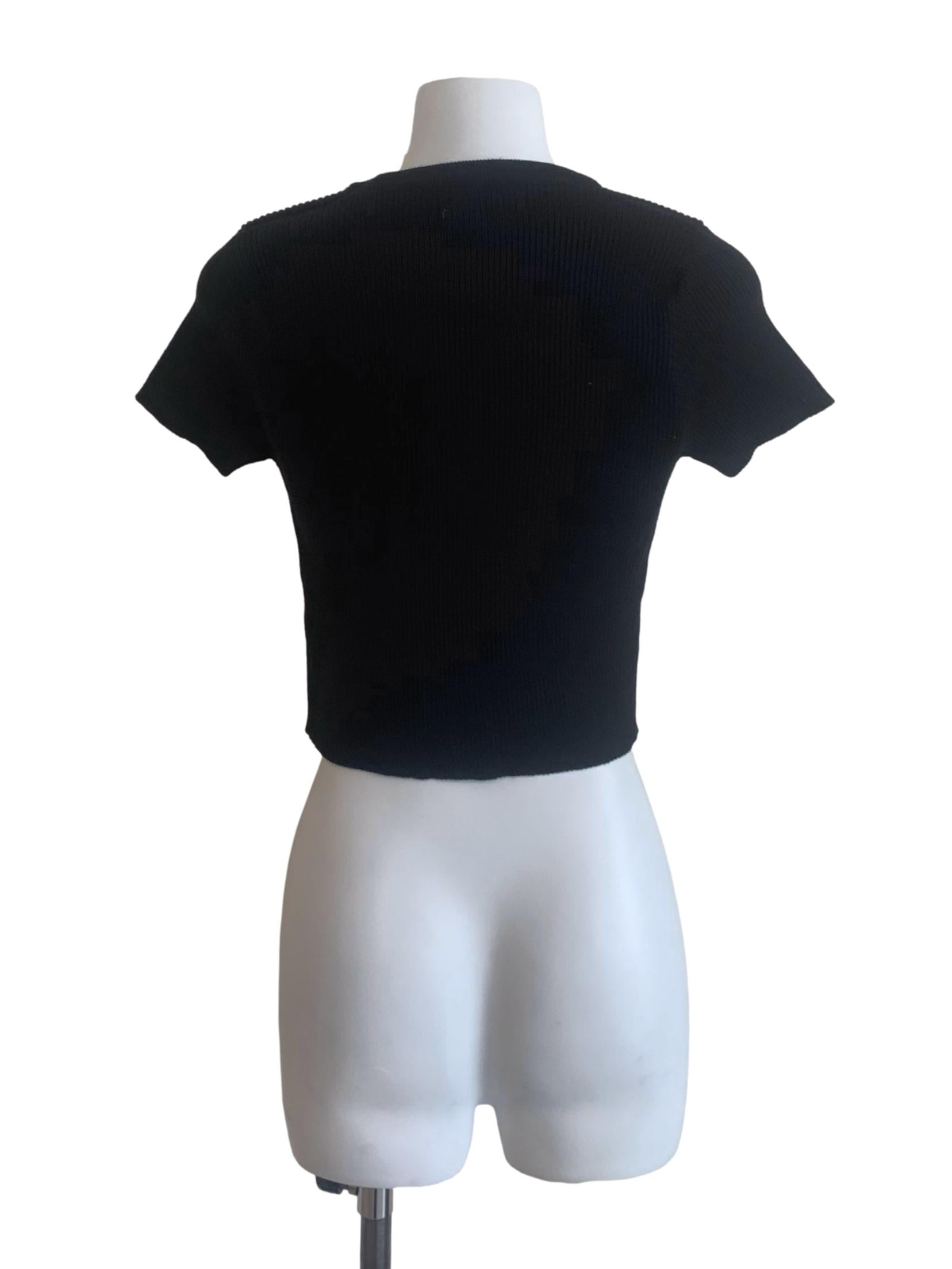 Black Round Neck Top