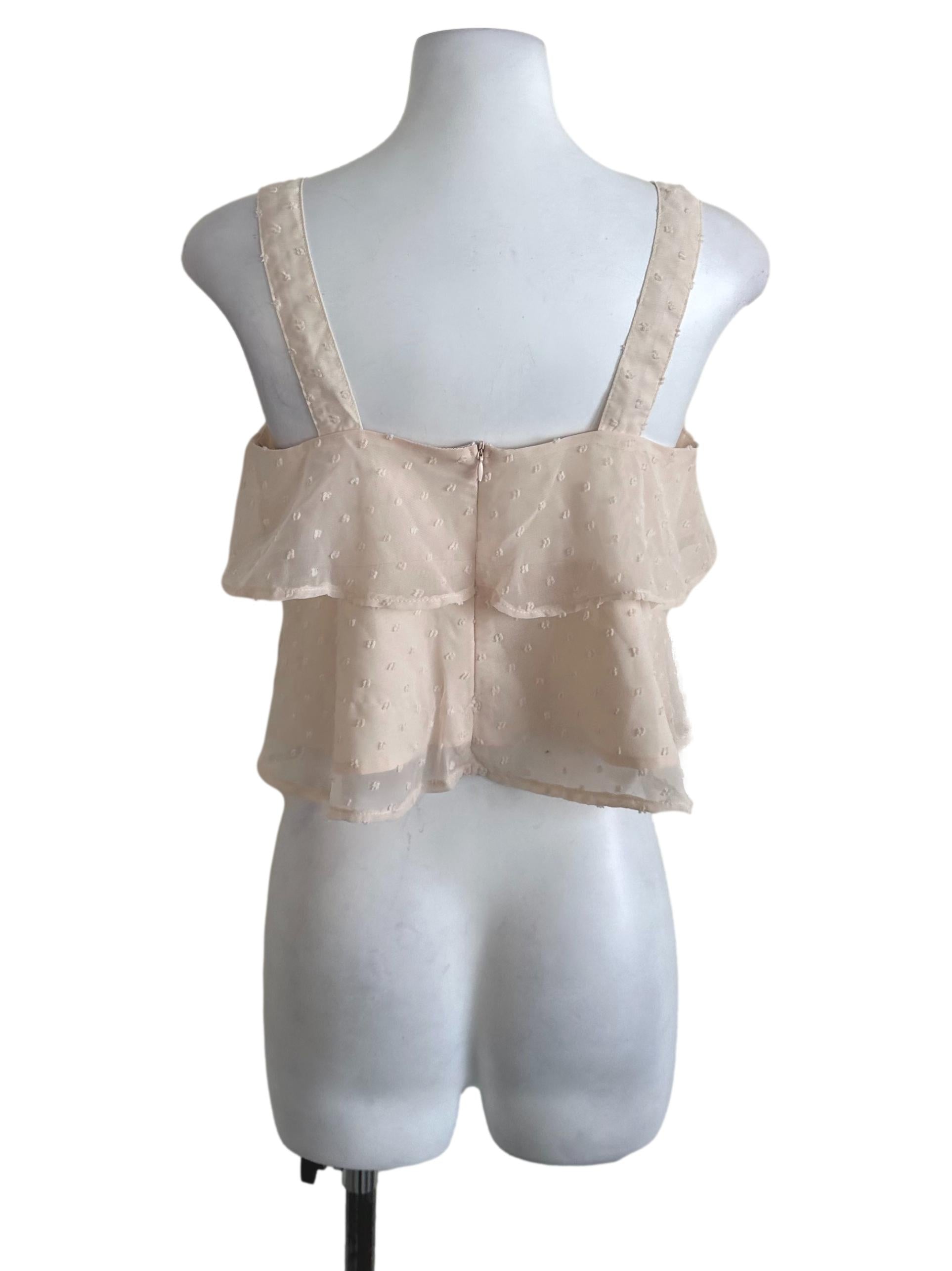 Cream Beige Textured Top