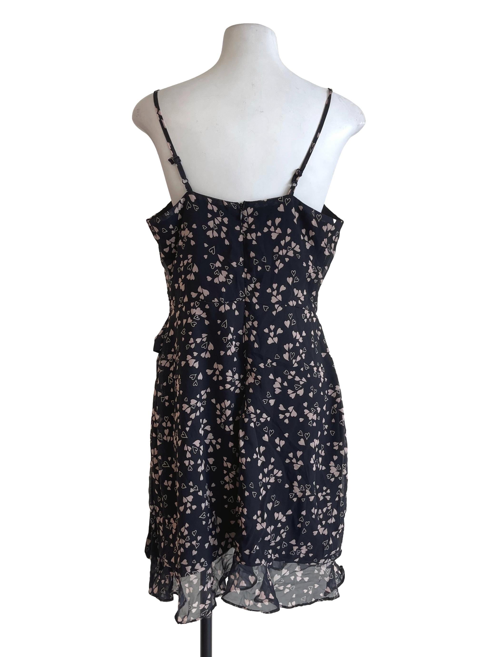 Black Heart Printed Dress