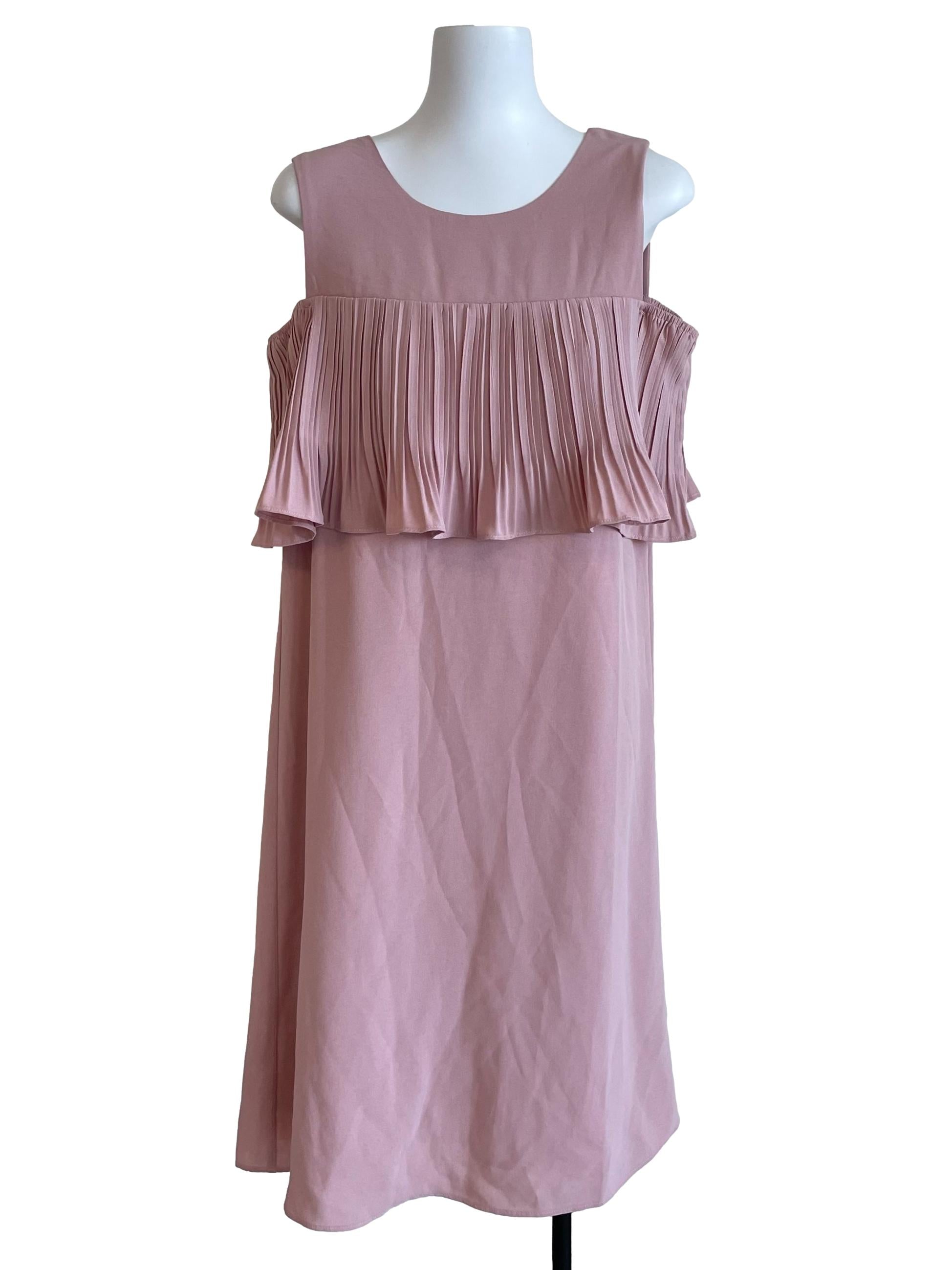 Rose Accordion Cape Dress