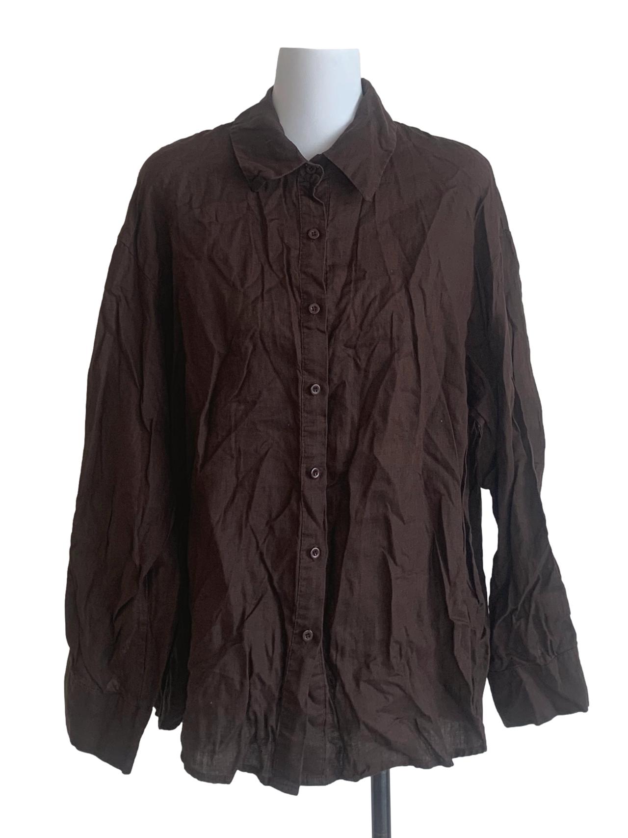 Mocha Brown Collared Shirt