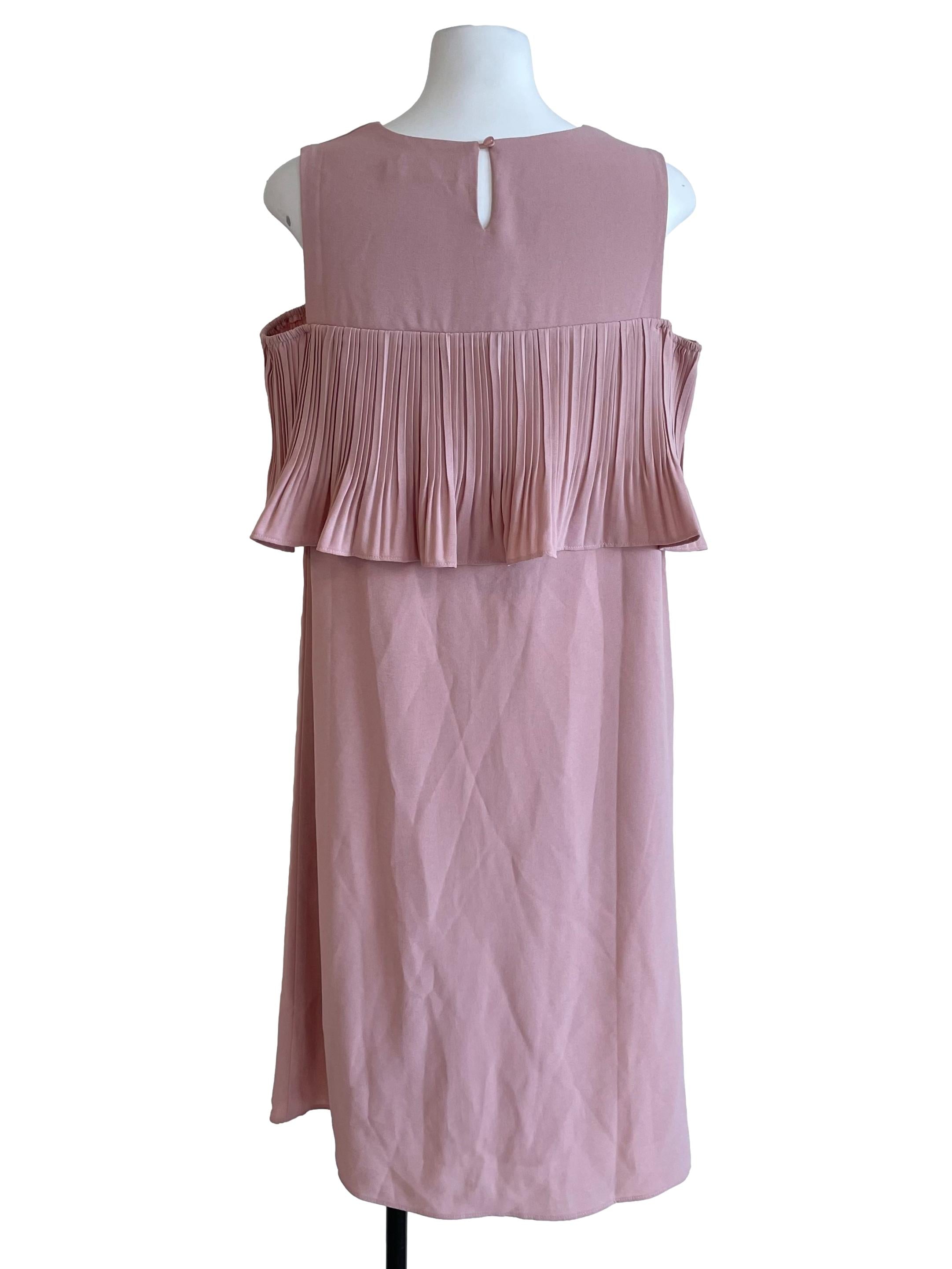Rose Accordion Cape Dress