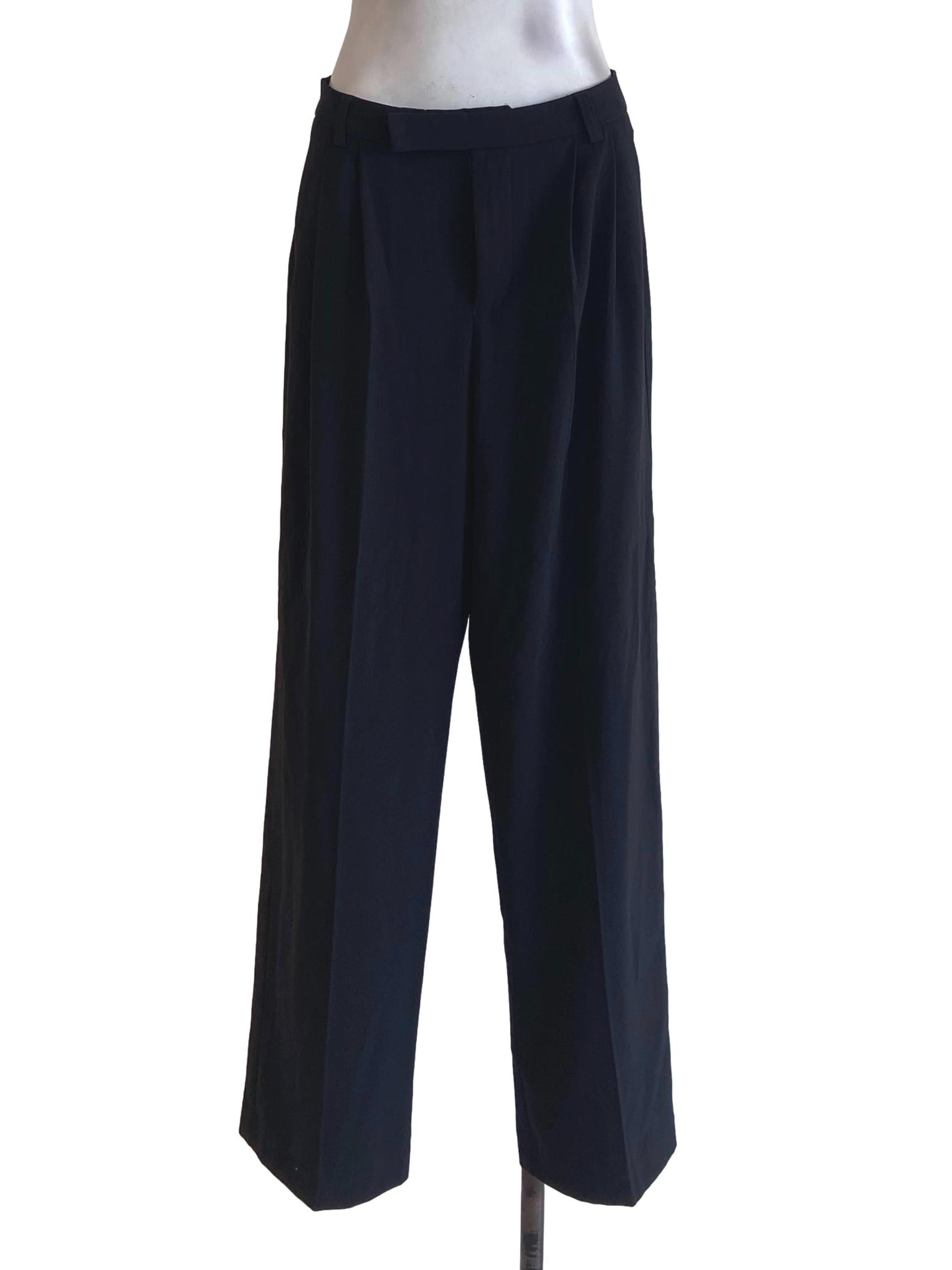 Black Twill Formal Long Pants