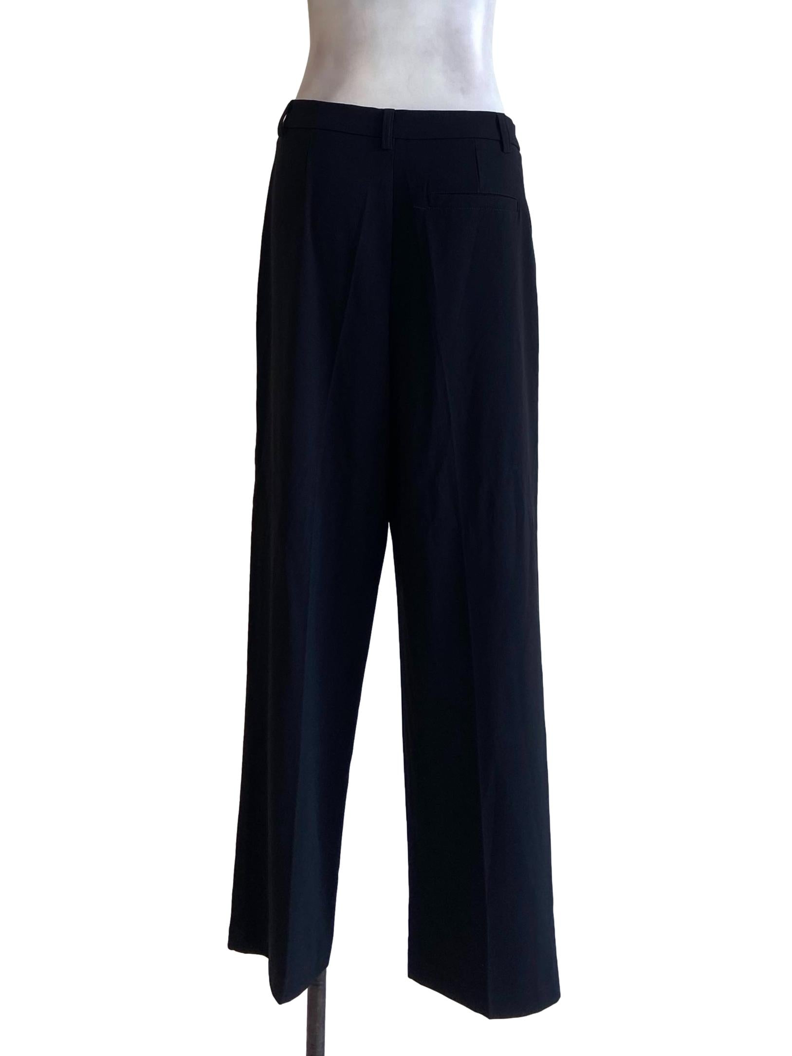 Black Twill Formal Long Pants