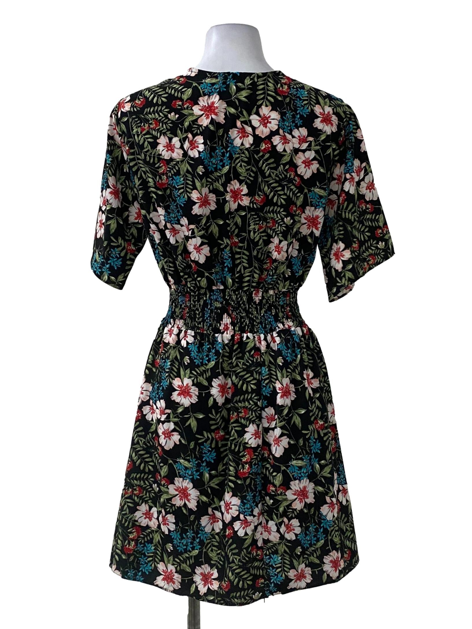 Floral Prints V-Neck Dress