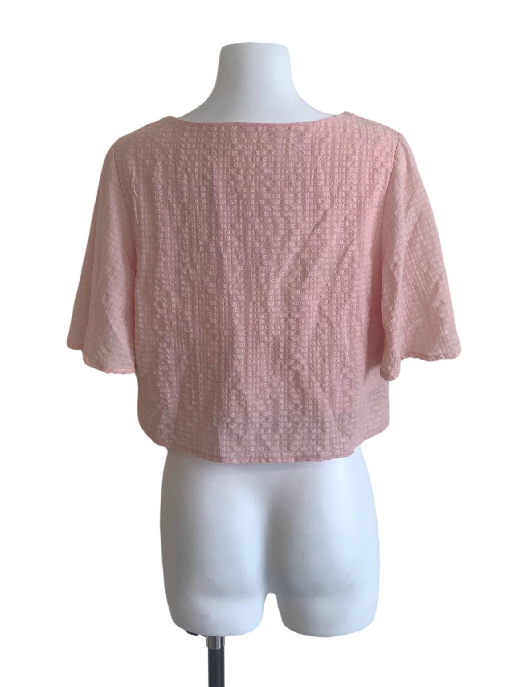Rose Pink Square Neck Top
