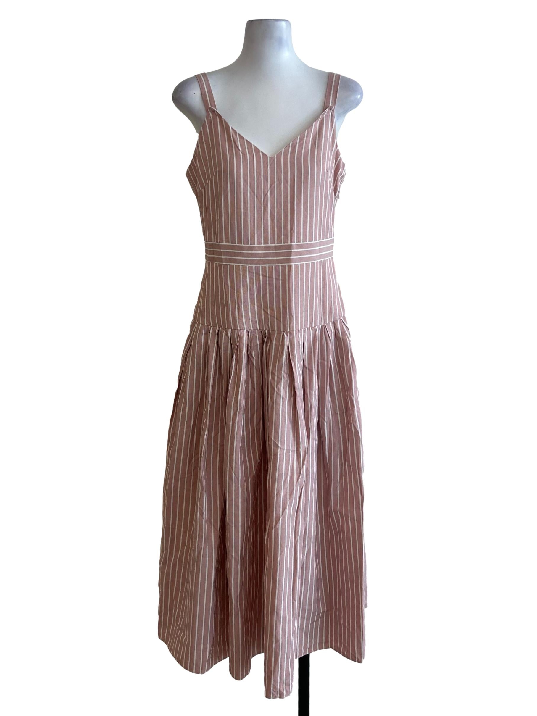 Pink Stripes Bouffant Dress