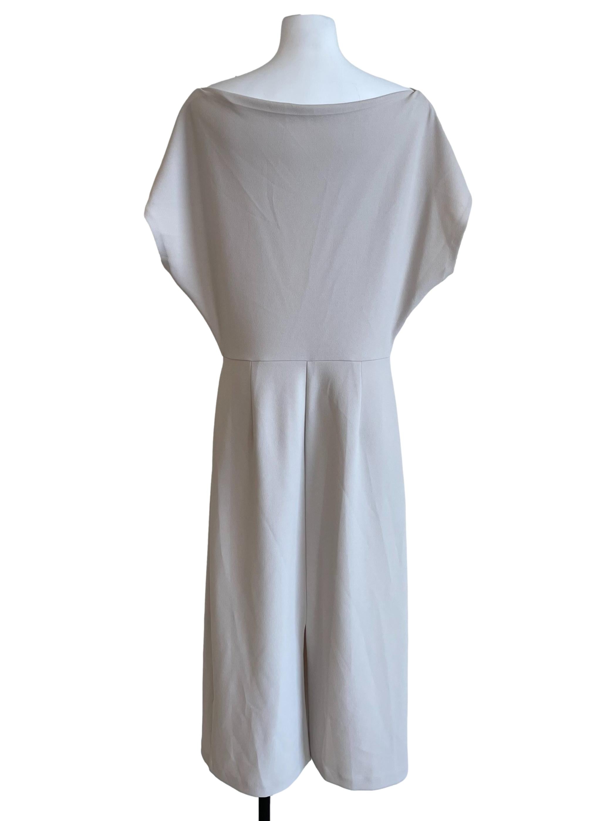 Ivory Drop Shoulder Draped Dress