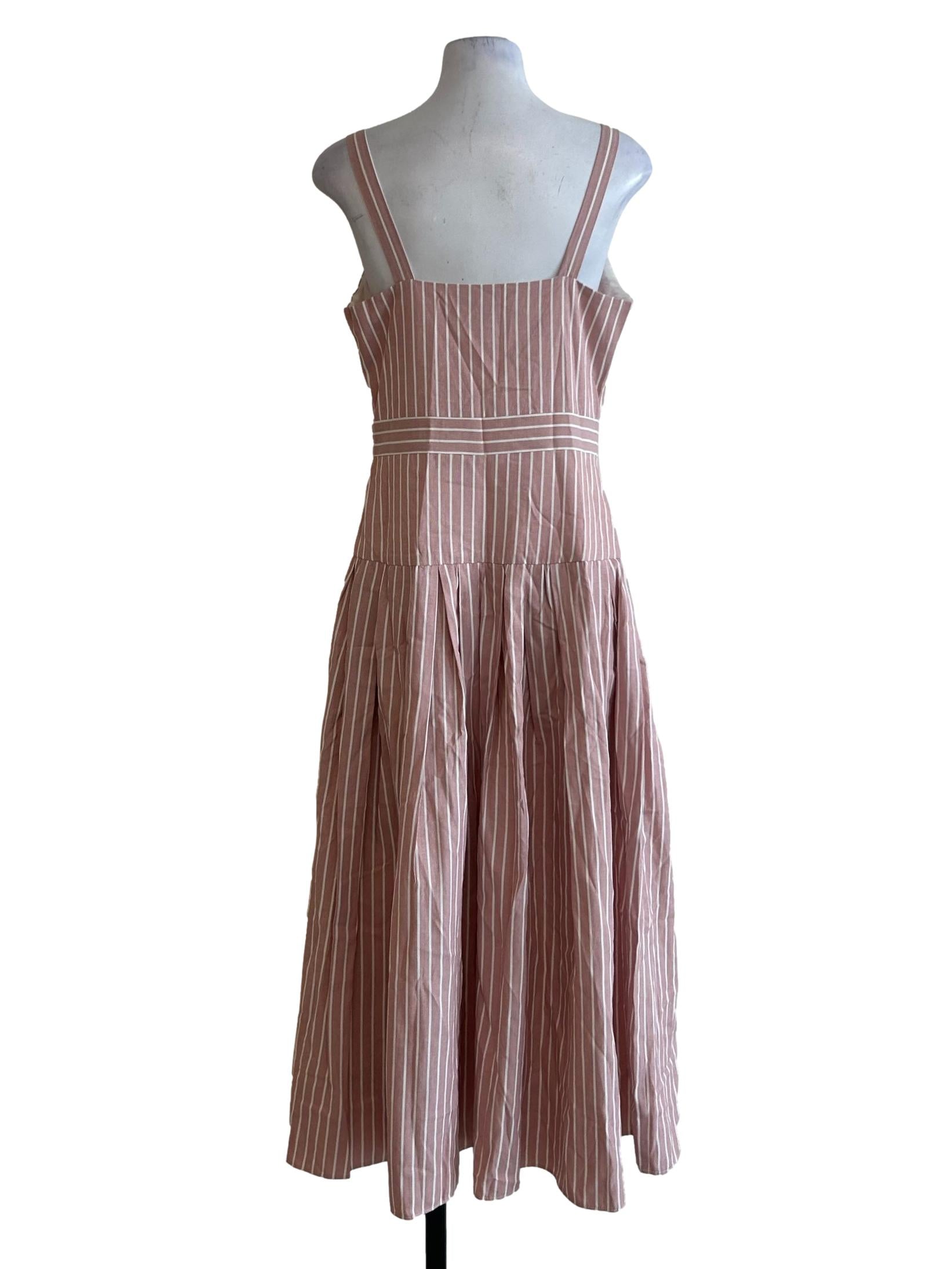 Pink Stripes Bouffant Dress