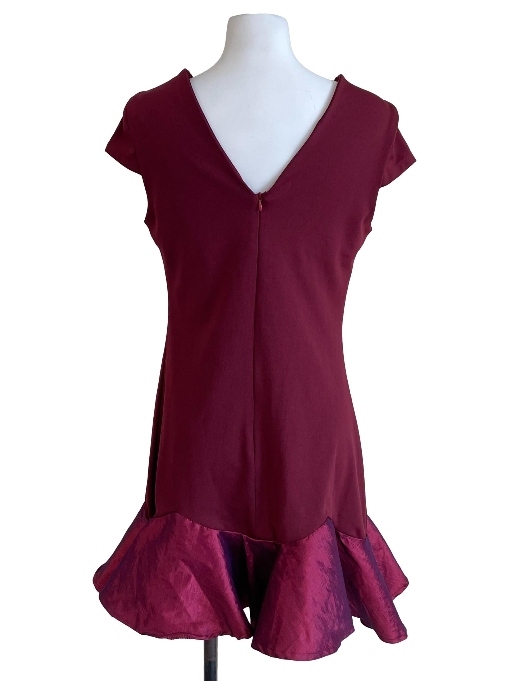 Jam Petal Sleeves Flounced Dress