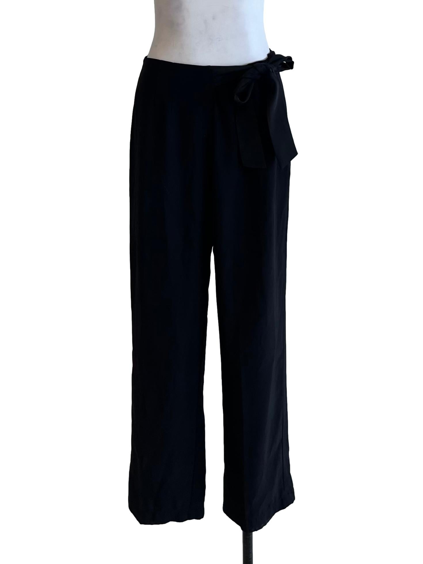 Black Plain Straight Formal Pants