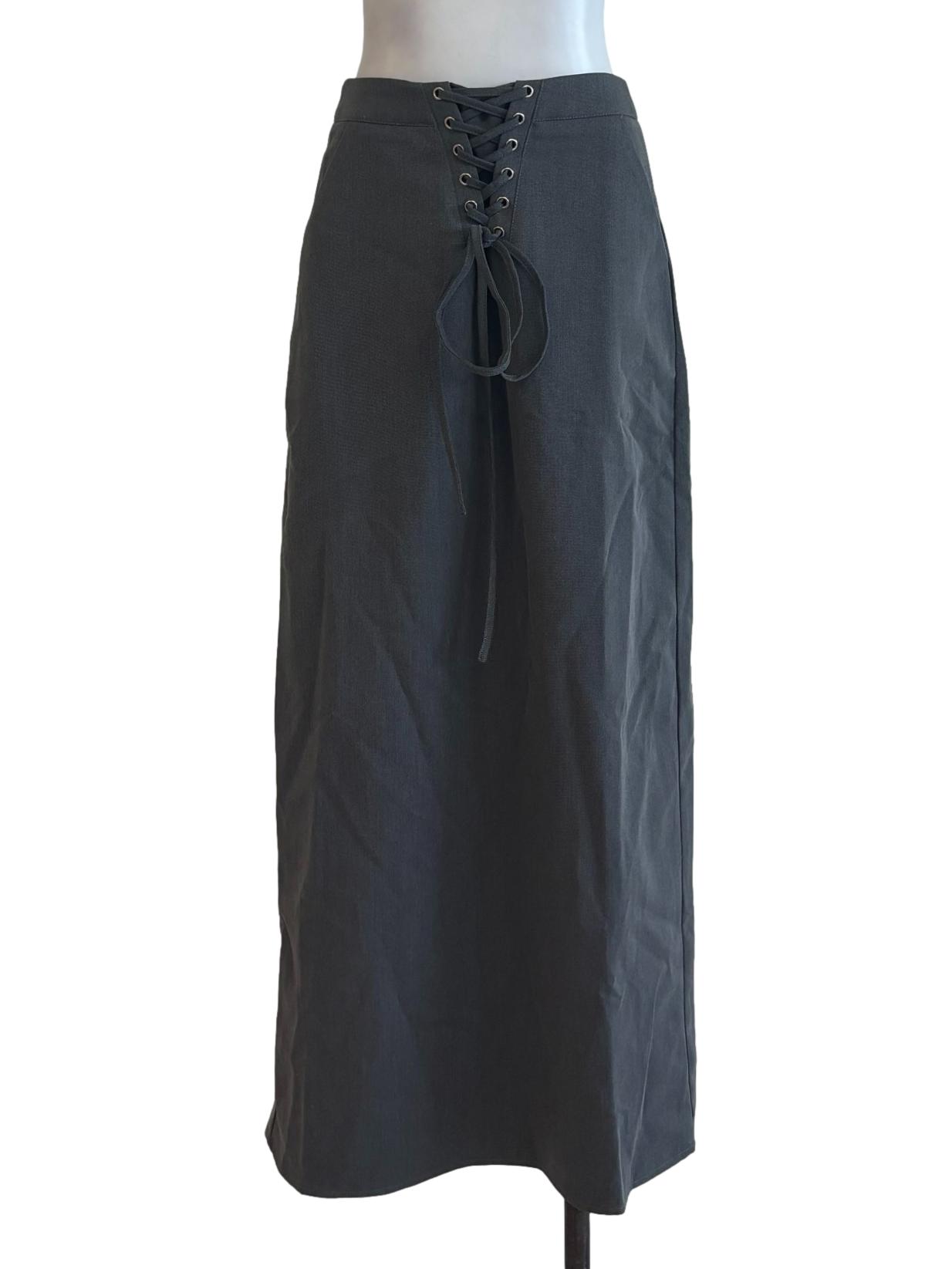 Seal Grey Straight Skirt